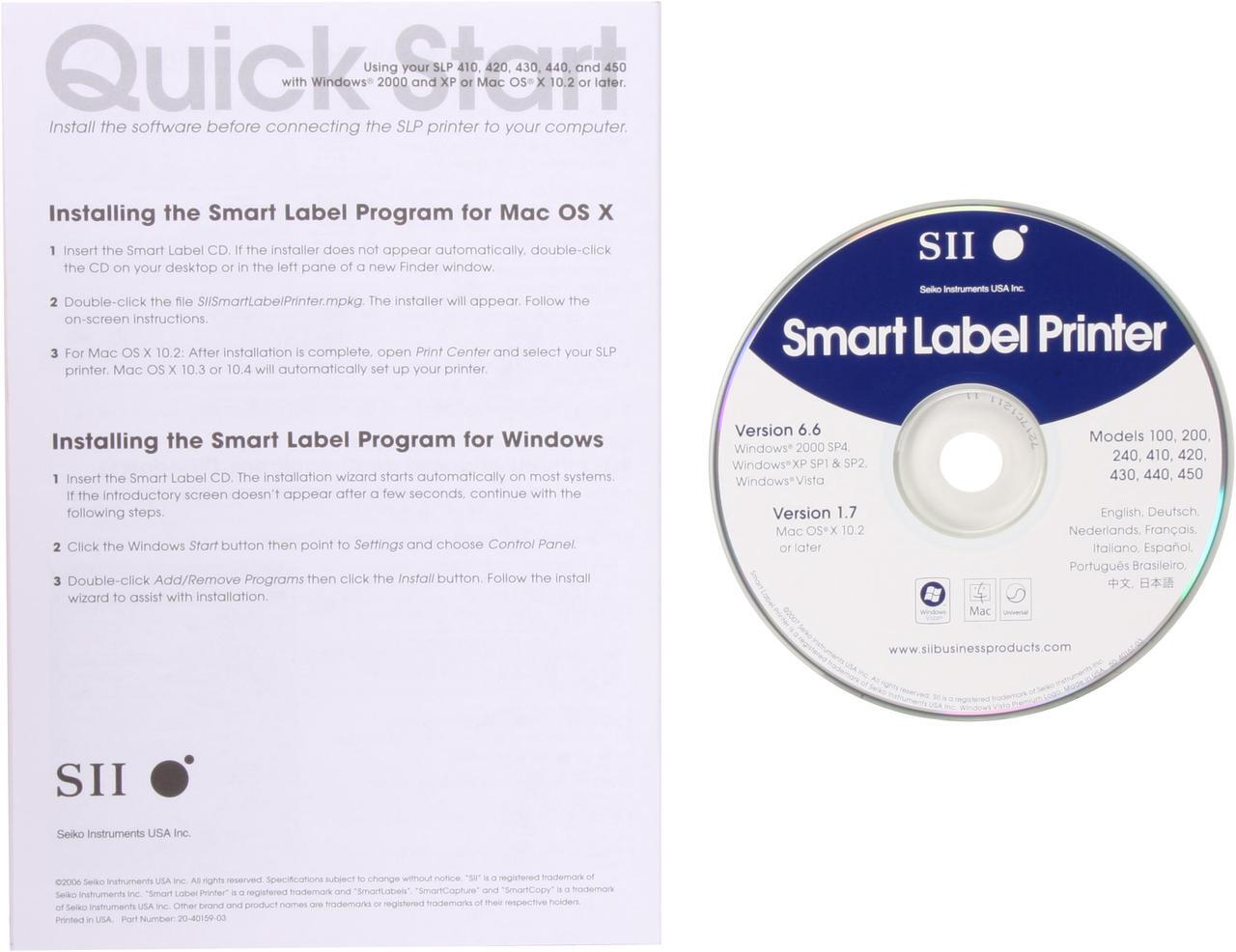 Alt view image 7 of 8 - Seiko Smart Label SLP 450 Direct Thermal 1-2 seconds per label 300 dpi Label Printer