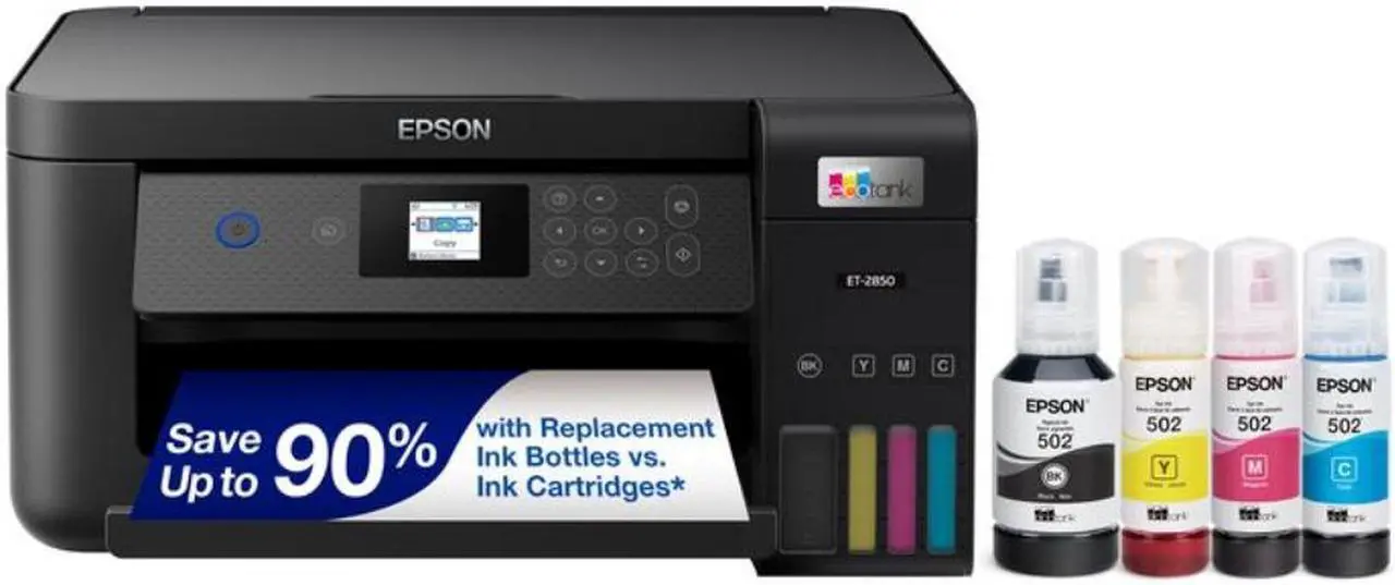 Main image of Epson EcoTank ET-2850 Black Wireless Color All-in-One Printer (C11CJ63201)