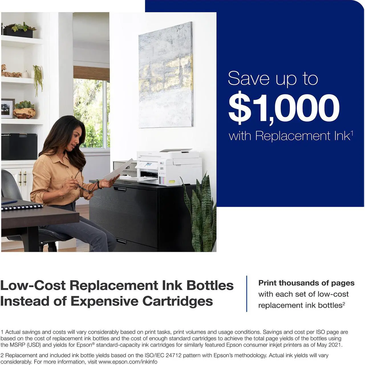 Alt view image 5 of 8 - Epson EcoTank ET-3850 Wireless Color All-in-One Cartridge-Free Supertank Printer with Scanner, Copier, ADF and Ethernet