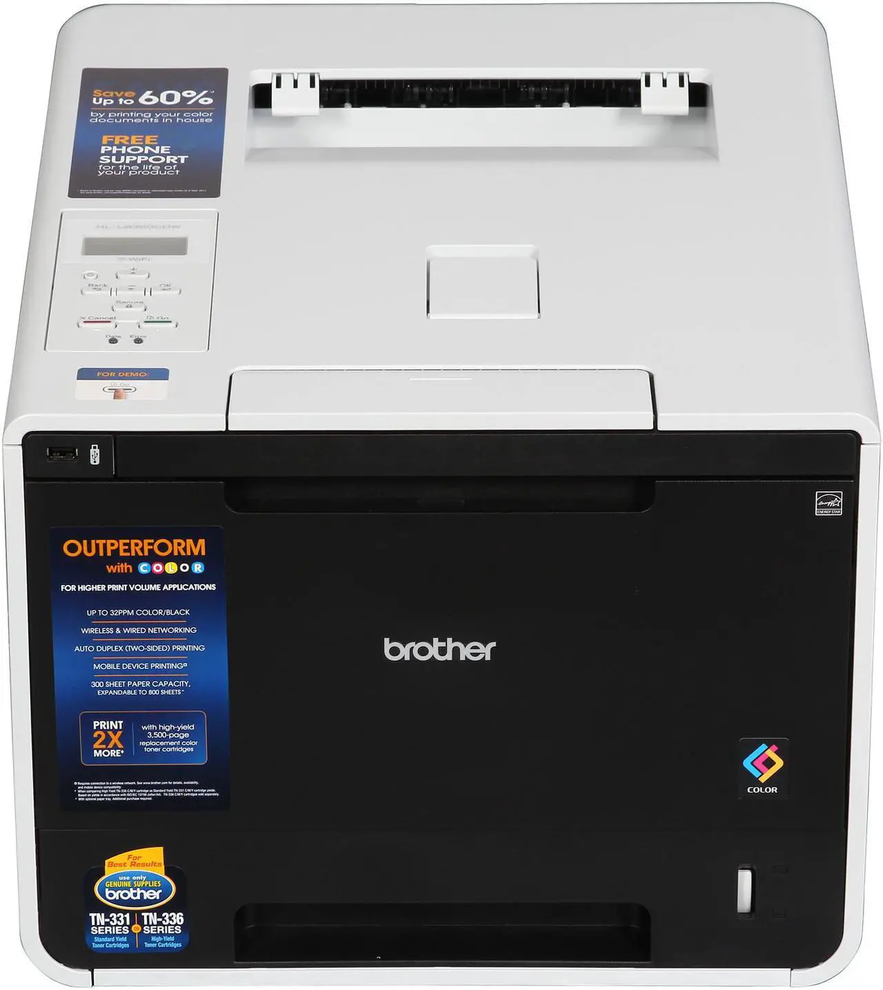 Alt view image 3 of 9 - Brother HL-L8350CDW Color Laser Printer with Wireless Networking and Duplex Printing