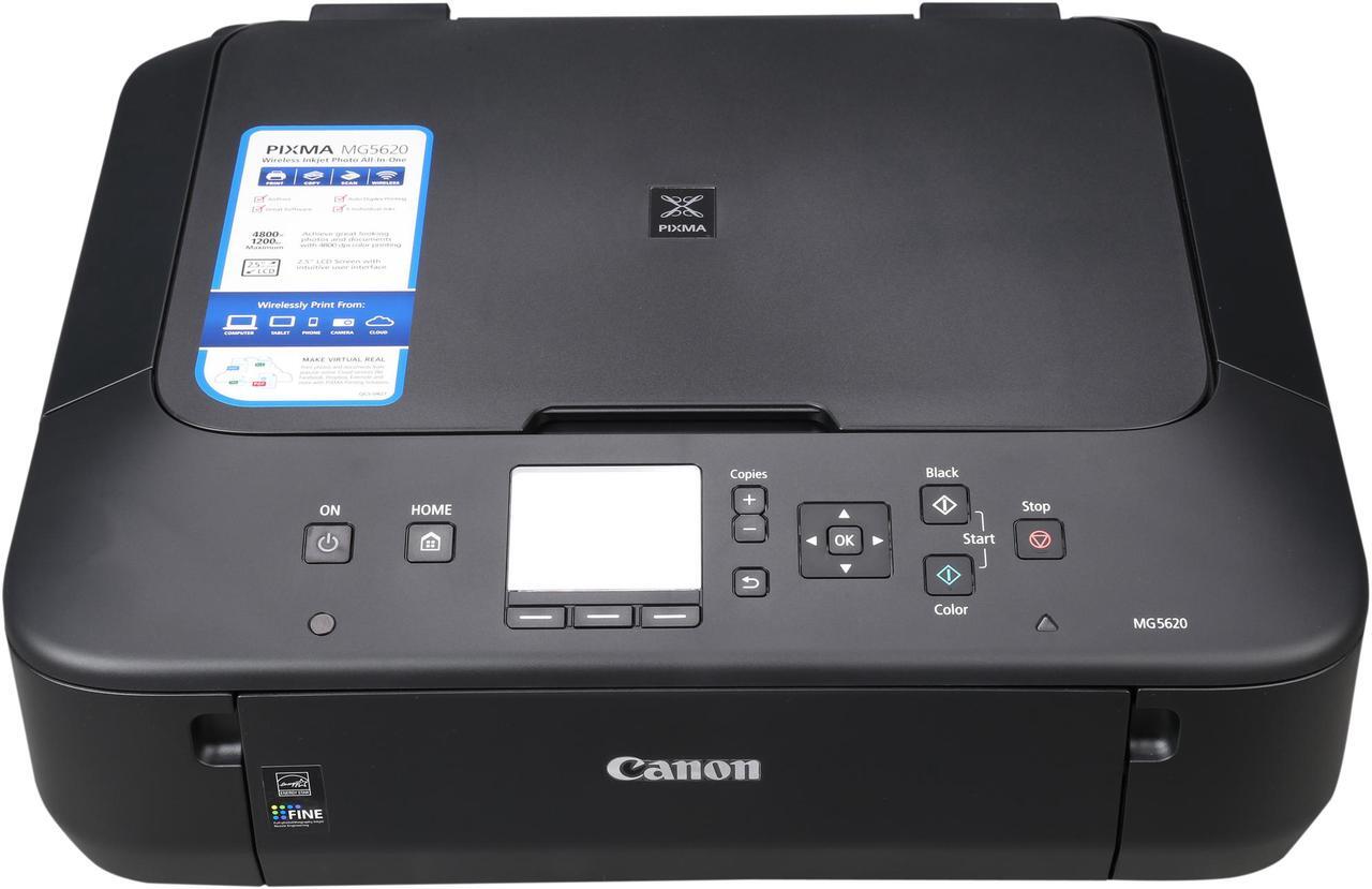 Alt view image 6 of 8 - Canon Pixma MG5620 Wireless Photo All-In-One Inkjet Printer,Black