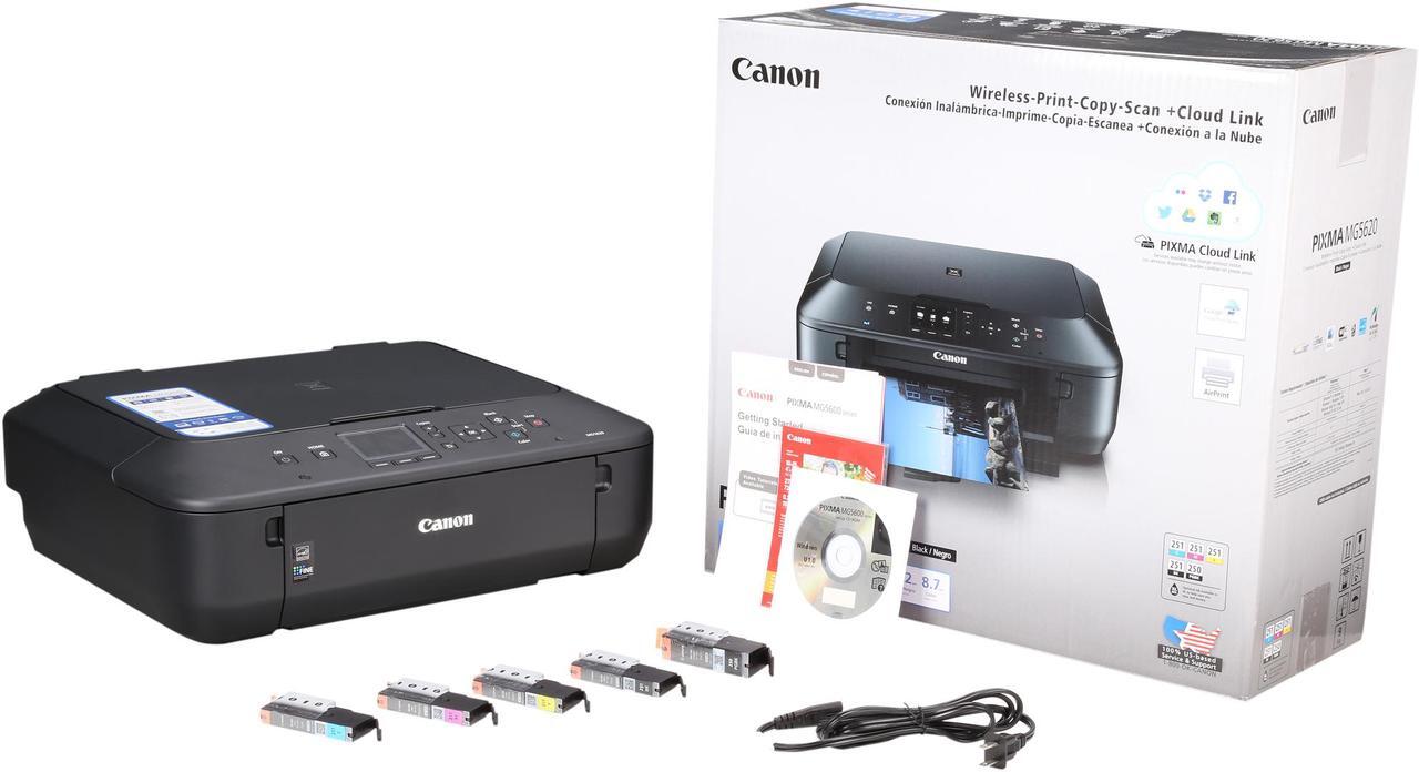 Alt view image 9 of 8 - Canon Pixma MG5620 Wireless Photo All-In-One Inkjet Printer,Black