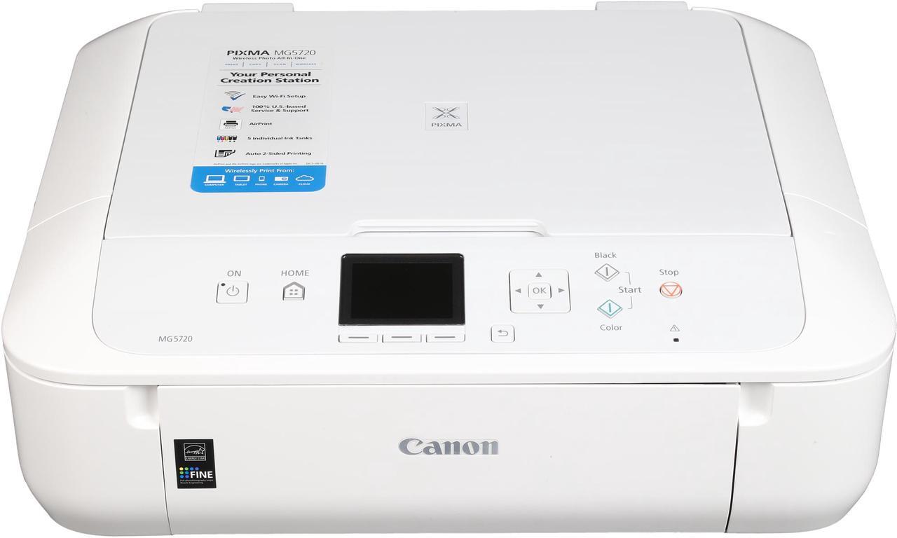 Alt view image 6 of 8 - Canon PIXMA MG5720 Wireless Inkjet All-In-One Printer - White