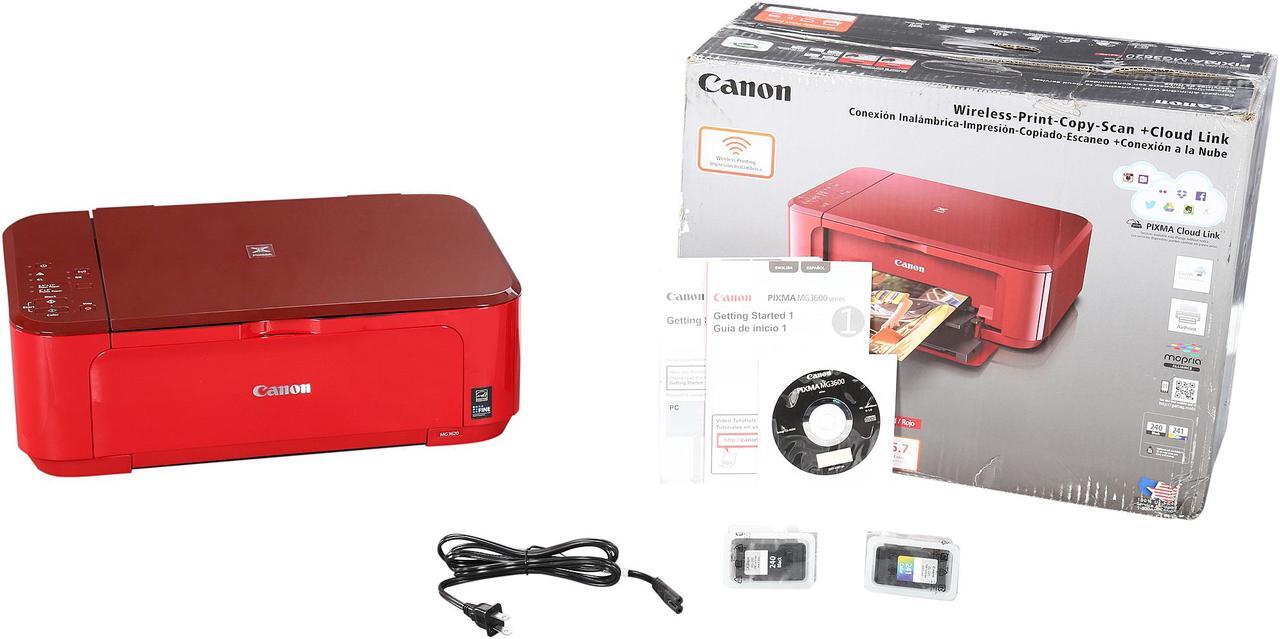 Alt view image 10 of 10 - Canon PIXMA MG3620 Wireless Inkjet All-In-One Printer, Red