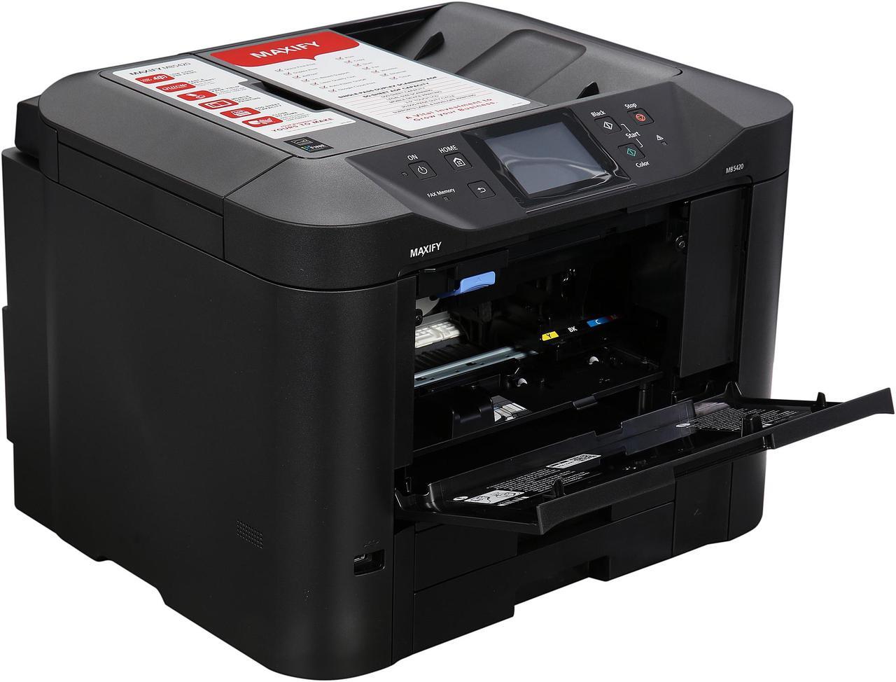 Alt view image 9 of 11 - Canon MAXIFY MB5420 ESAT: 24.0 ipm Black Print Speed 600 x 1200 dpi Color Print Quality Ethernet (RJ-45) / USB / Wi-Fi InkJet MFC / All-In-One Color Printer - Inkjet Printers