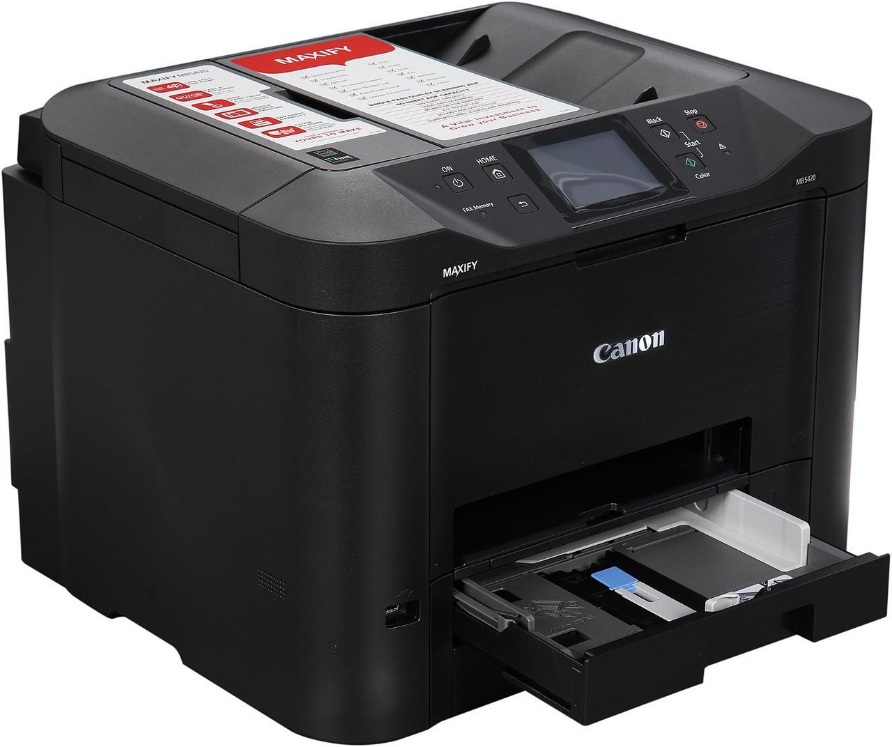 Alt view image 10 of 11 - Canon MAXIFY MB5420 ESAT: 24.0 ipm Black Print Speed 600 x 1200 dpi Color Print Quality Ethernet (RJ-45) / USB / Wi-Fi InkJet MFC / All-In-One Color Printer - Inkjet Printers