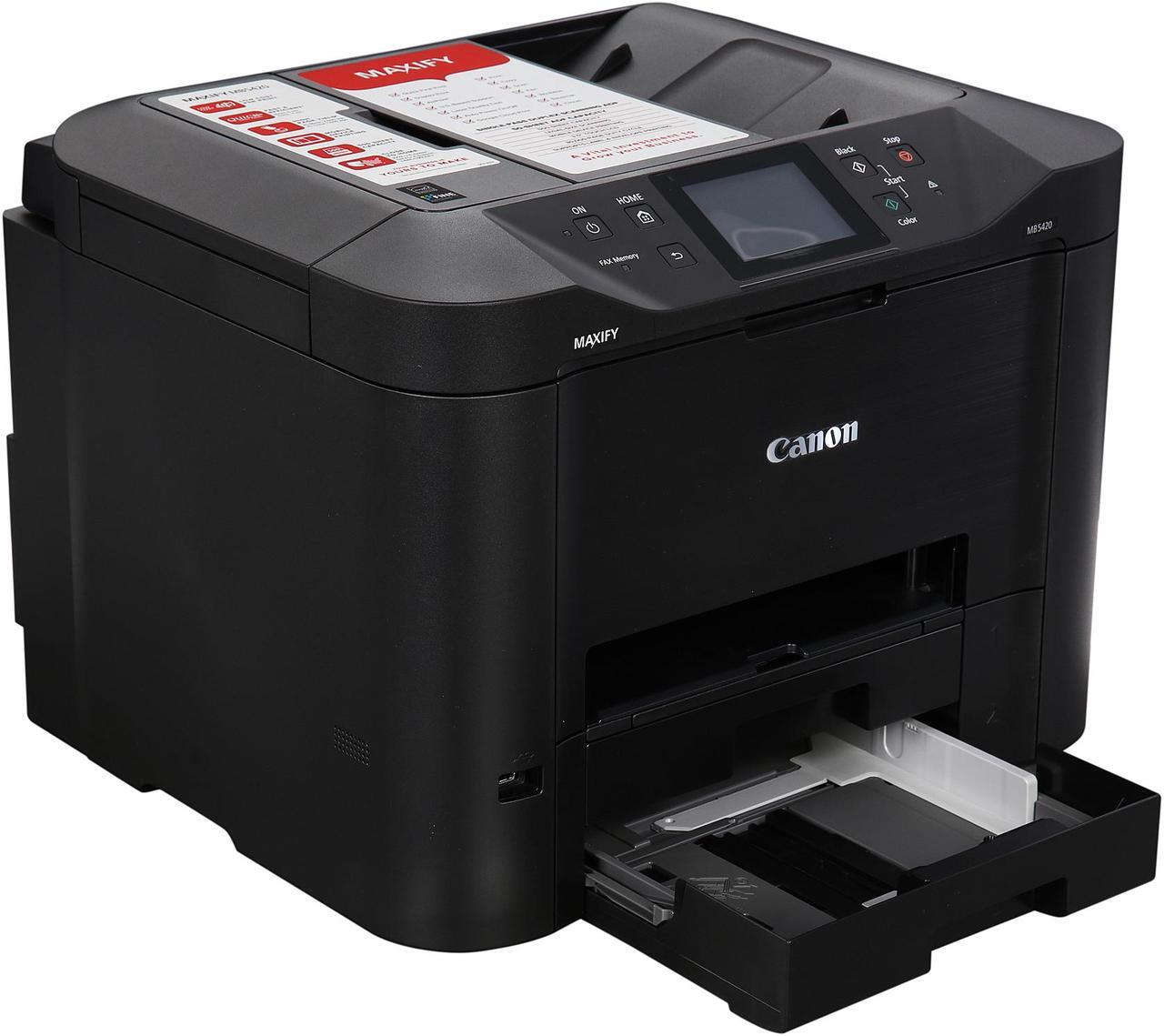 Alt view image 11 of 11 - Canon MAXIFY MB5420 ESAT: 24.0 ipm Black Print Speed 600 x 1200 dpi Color Print Quality Ethernet (RJ-45) / USB / Wi-Fi InkJet MFC / All-In-One Color Printer - Inkjet Printers