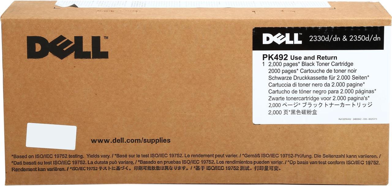 Dell PK492 (Parts # XN009) Toner Cartridge 2,000 page yield for Dell 2330d, 2330dn, 2350d and 2350dn Laser Printers; Black