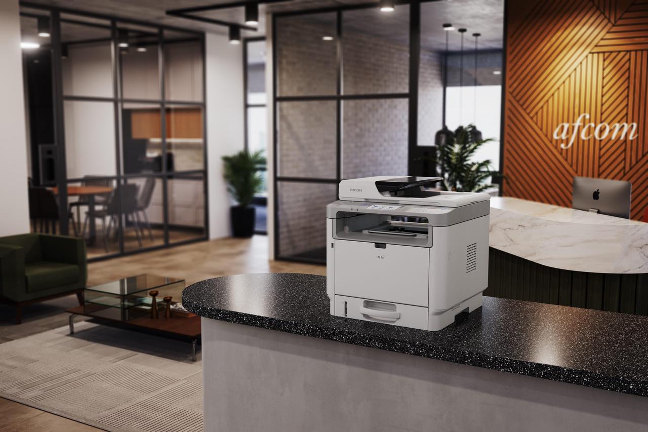 Alt view image 9 of 13 - RICOH 132 MF Black and White Multifunction Laser Printer