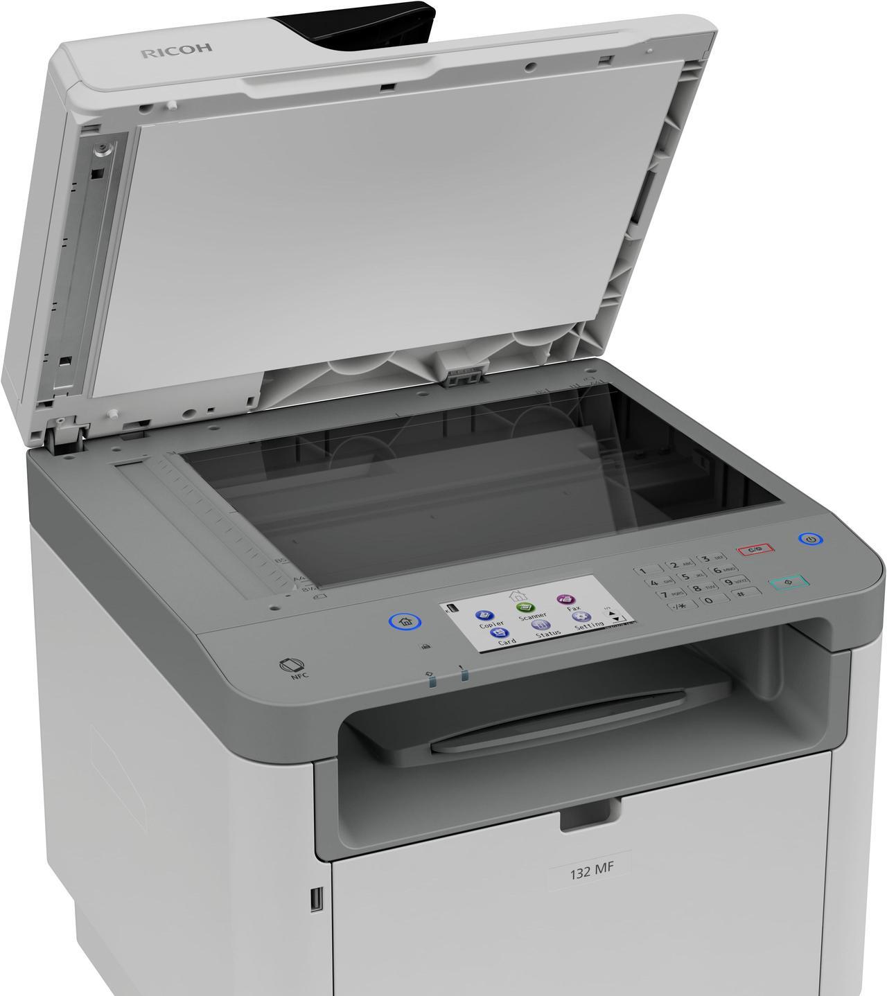 Alt view image 2 of 13 - RICOH 132 MF Black and White Multifunction Laser Printer