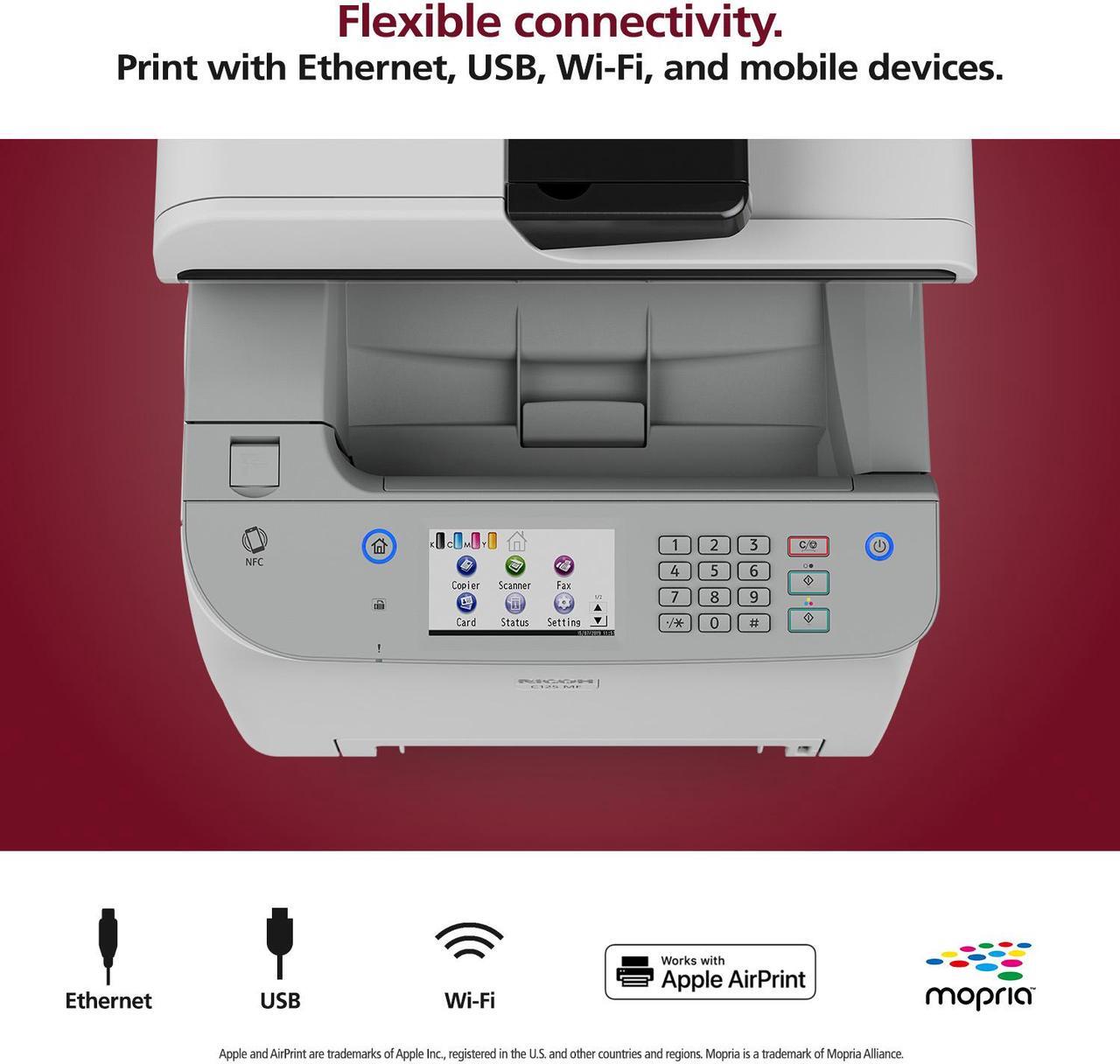 Alt view image 10 of 13 - RICOH C125 MF Color Multifunction Laser Printer