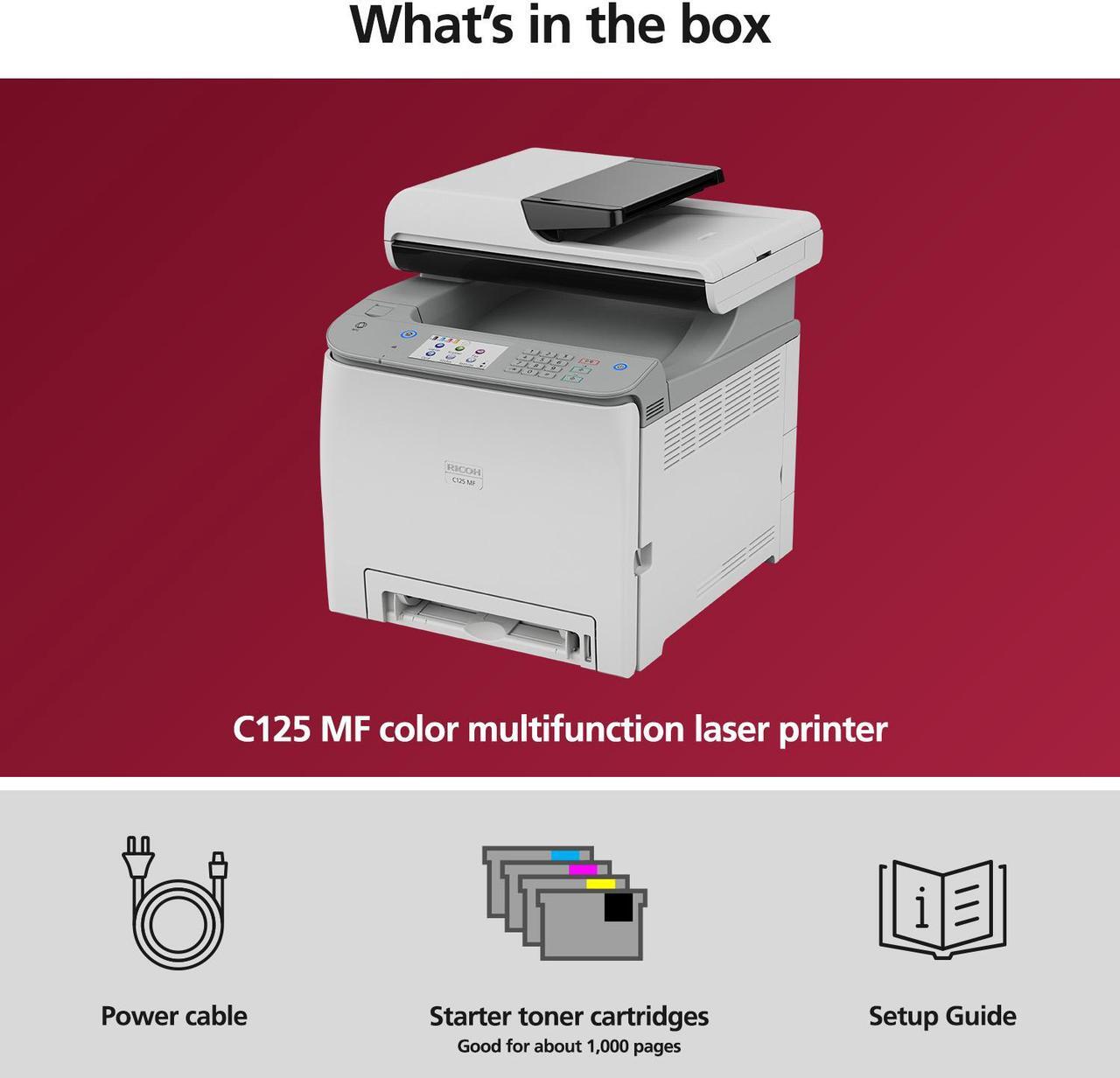 Alt view image 9 of 13 - RICOH C125 MF Color Multifunction Laser Printer