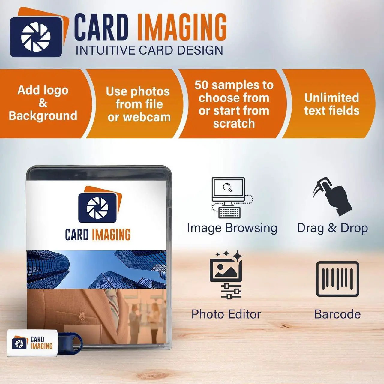 Alt view image 3 of 5 - Evolis Primacy 2 Single Sided ID Card Printer & Supplies Bundle Badge Machine (PM2-0001-A)