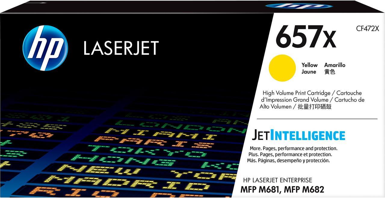 HP 657X High Yield LaserJet Toner Cartridge - Yellow