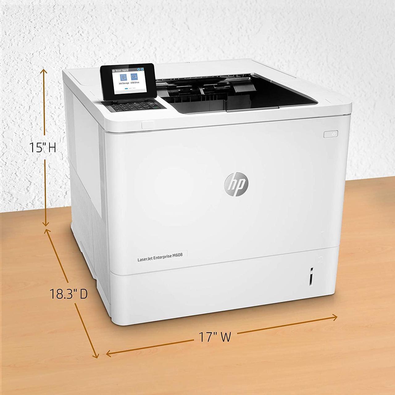 Alt view image 3 of 9 - HP LaserJet Enterprise M608n Monochrome Printer with built-in Ethernet (K0Q17A)