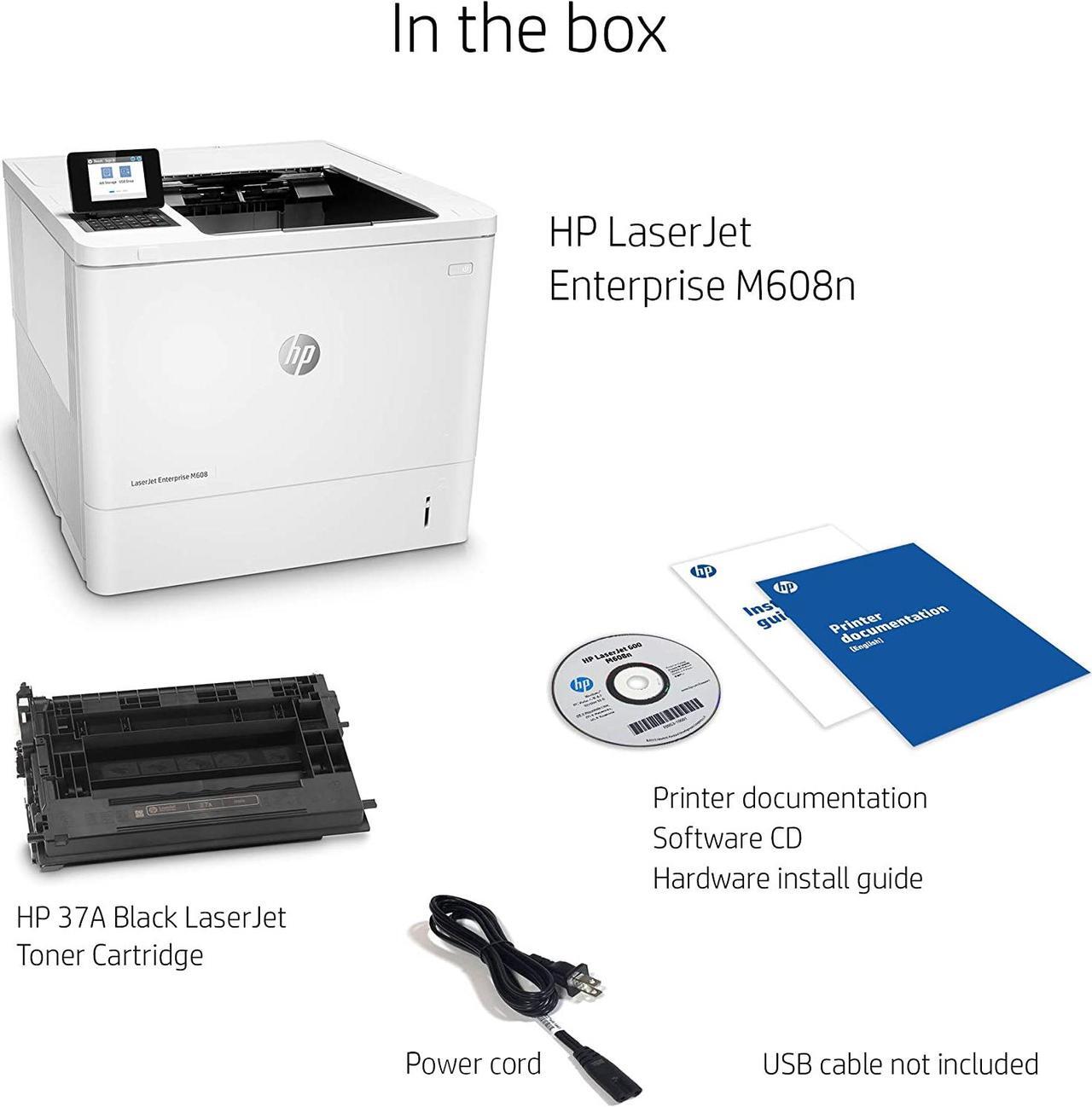 Alt view image 4 of 9 - HP LaserJet Enterprise M608n Monochrome Printer with built-in Ethernet (K0Q17A)