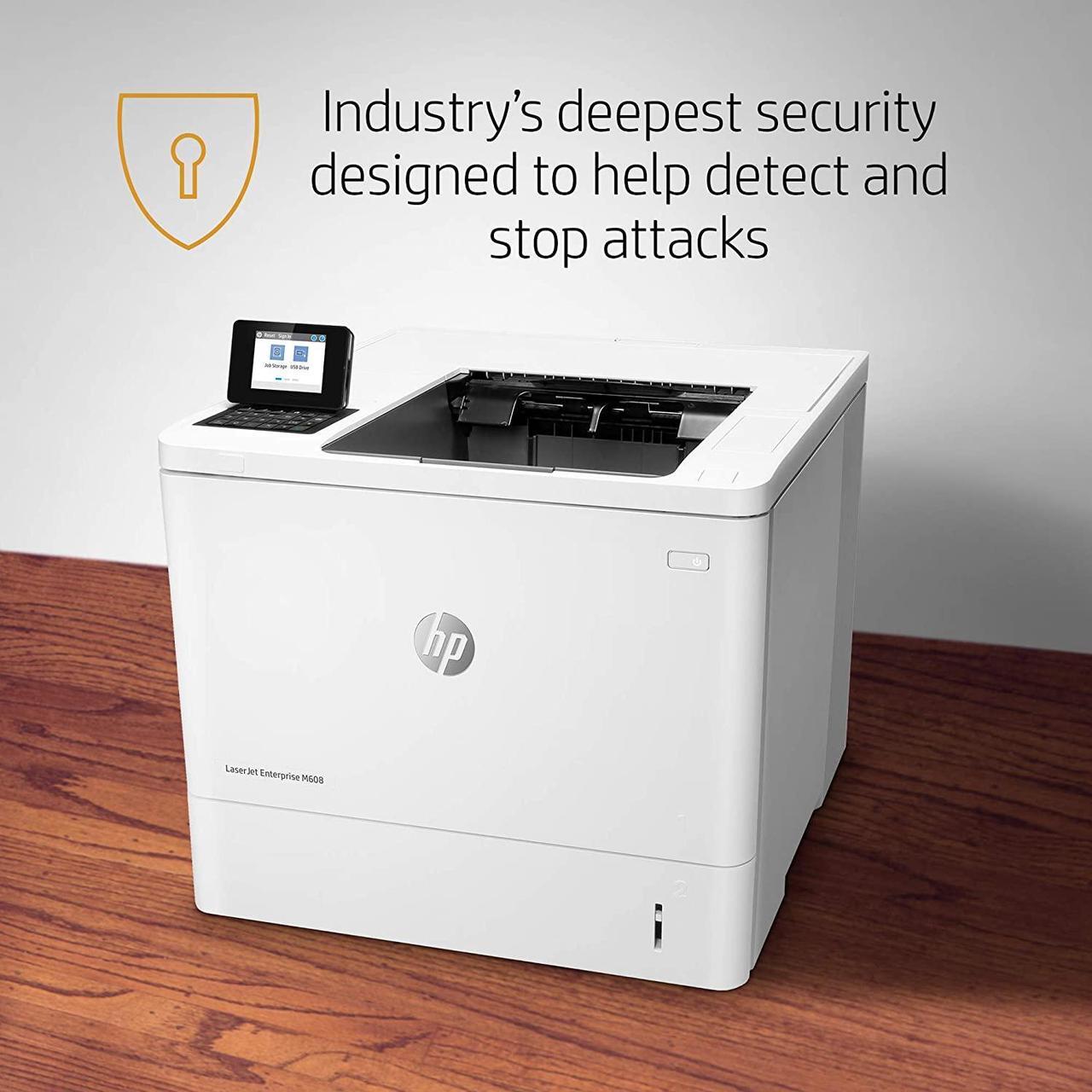Alt view image 5 of 9 - HP LaserJet Enterprise M608n Monochrome Printer with built-in Ethernet (K0Q17A)