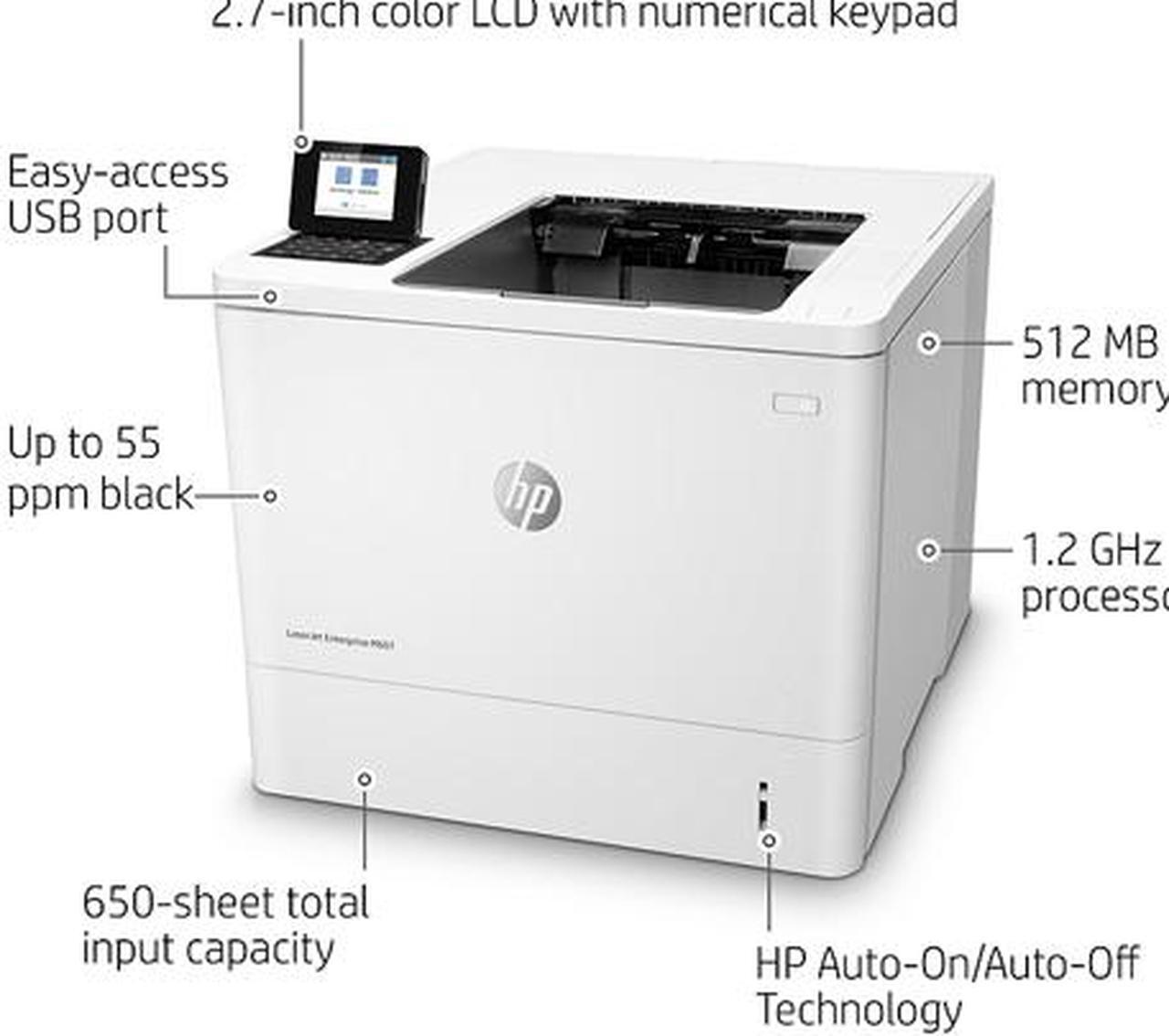Alt view image 2 of 10 - HP LaserJet Enterprise M607n (K0Q14A) Monochrome Laser Printer