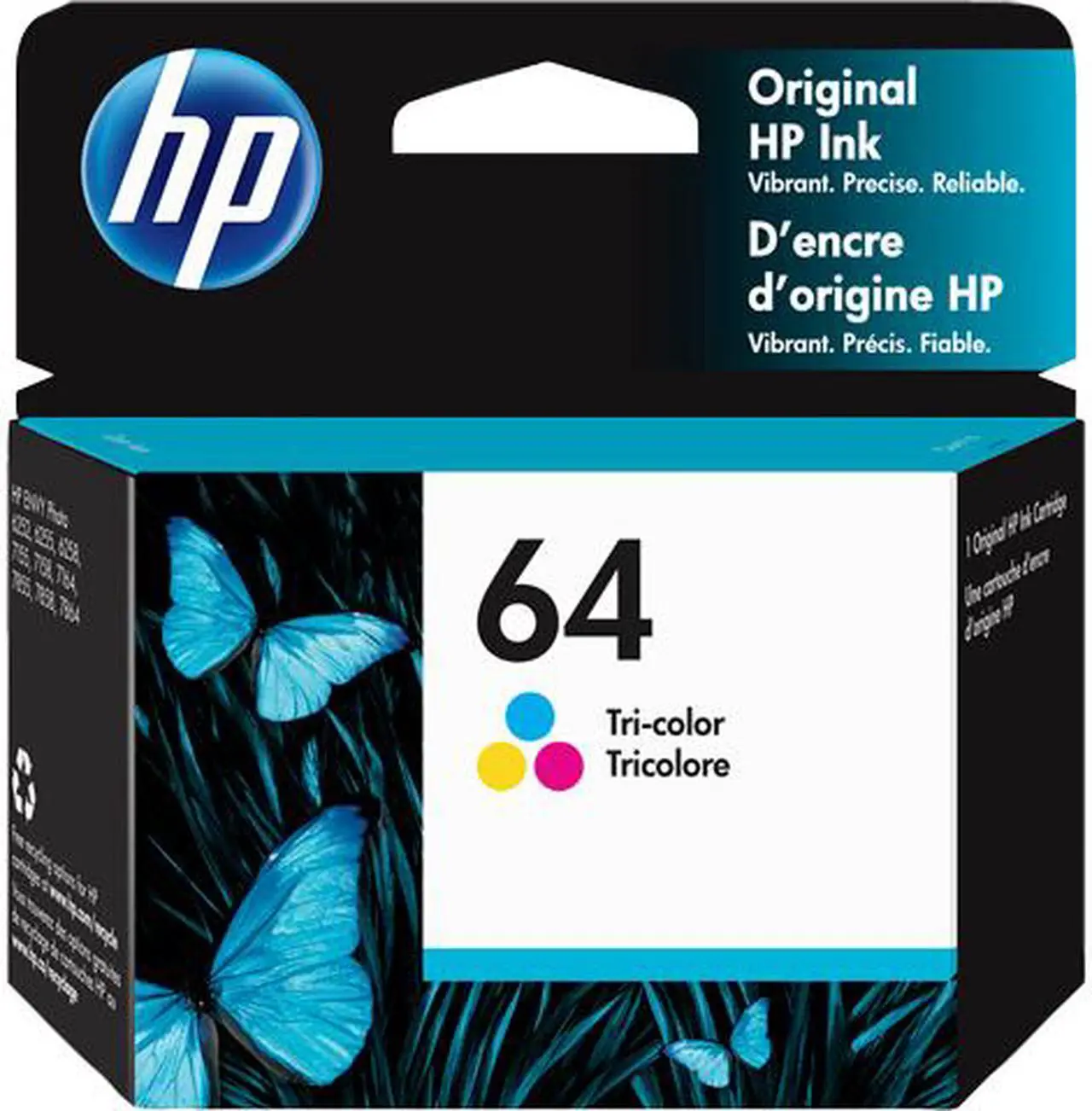 Main image of HP 64 Ink Cartridge - Cyan/Magenta/Yellow - OEM