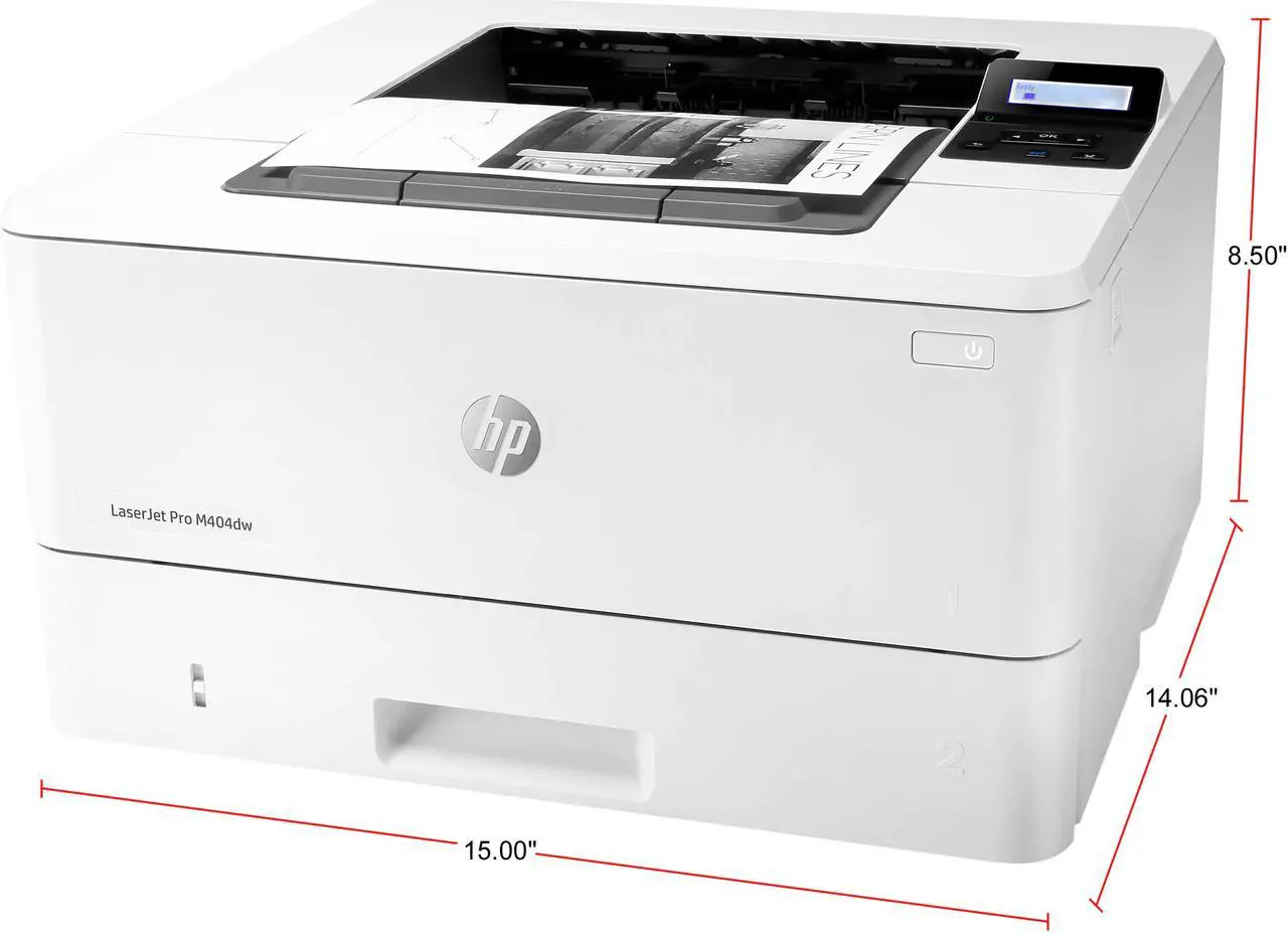 Alt view image 2 of 6 - HP LaserJet Pro M404dw Wireless Auto Duplex Monochrome Laser Printer