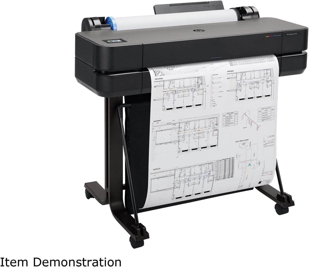 HP DesignJet T630 Large Format Wireless Plotter Printer - 24", with Mobile Printing (5HB09A)