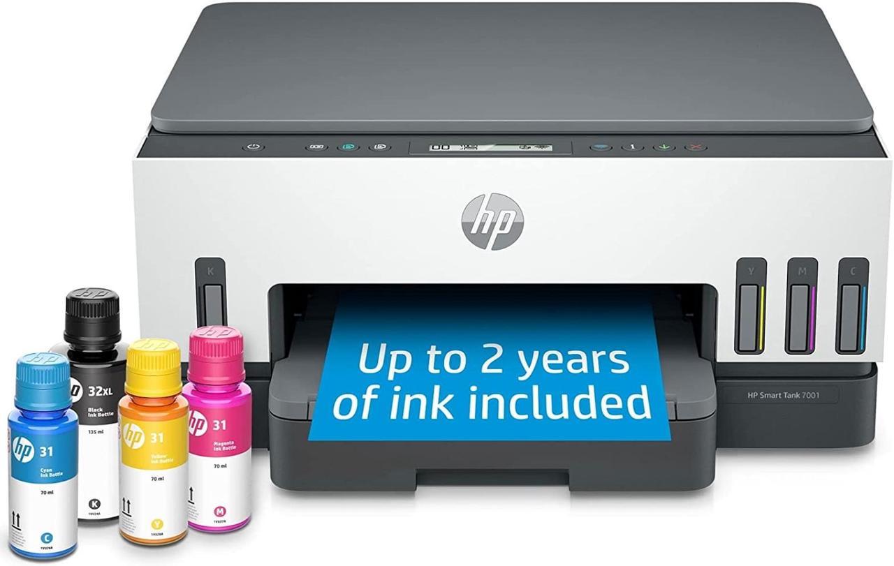 HP Smart Tank 7001 Wireless All-in-One Cartridge-free Ink Tank Printer