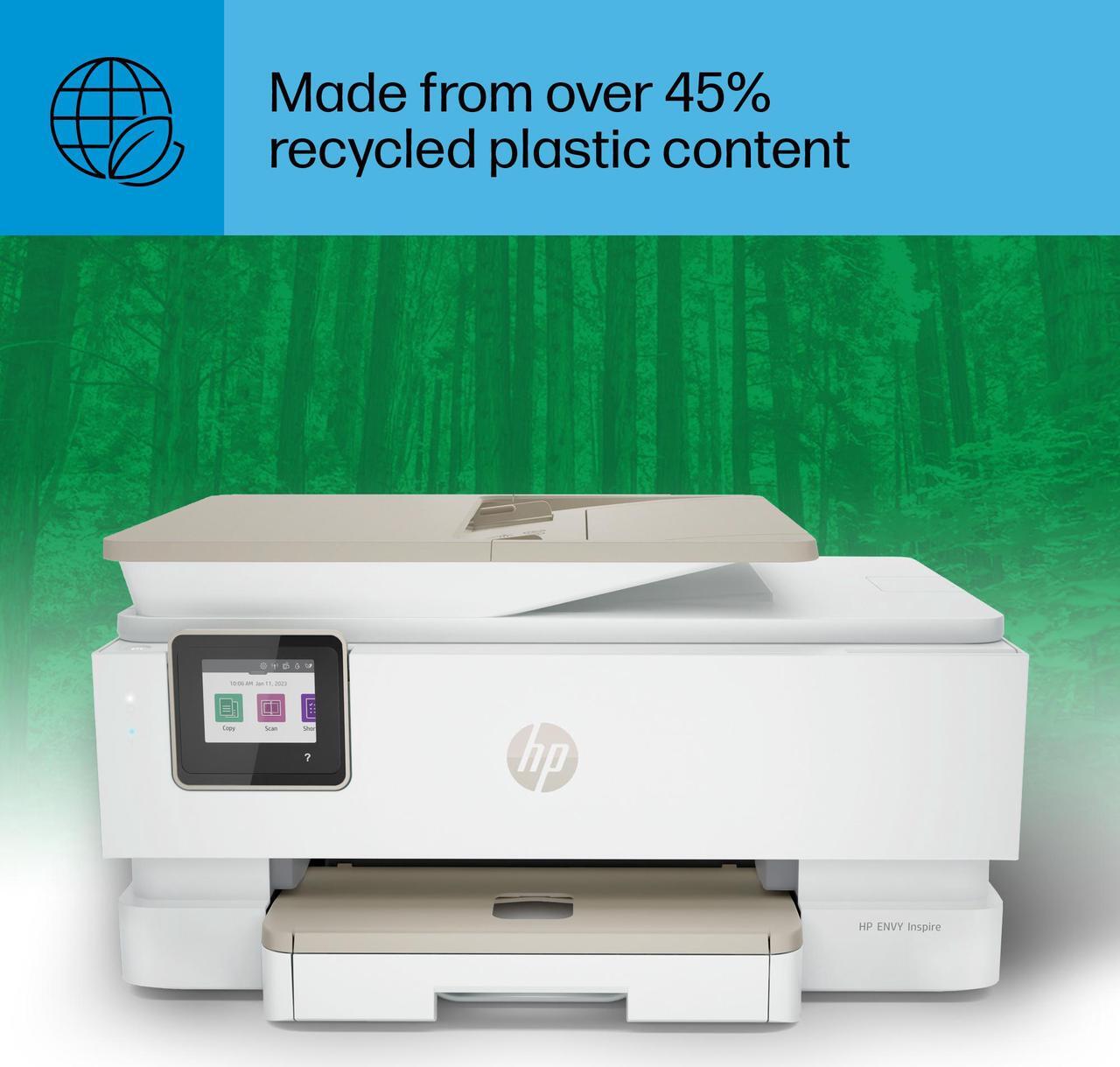 Alt view image 18 of 20 - HP Envy Inspire 7955e Wireless Color All-in-One Printer with Bonus 3 Months Instant Ink with HP+ (1W2Y8A) and Advance Photo Paper,-Glossy, 5x5 in, 20 sheets (49V50A)