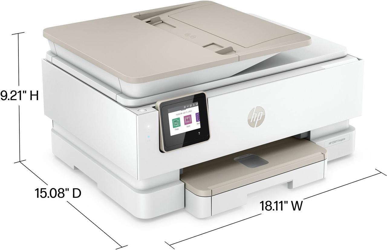 Alt view image 8 of 20 - HP Envy Inspire 7955e Wireless Color All-in-One Printer with Bonus 3 Months Instant Ink with HP+ (1W2Y8A) and Advance Photo Paper,-Glossy, 5x5 in, 20 sheets (49V50A)