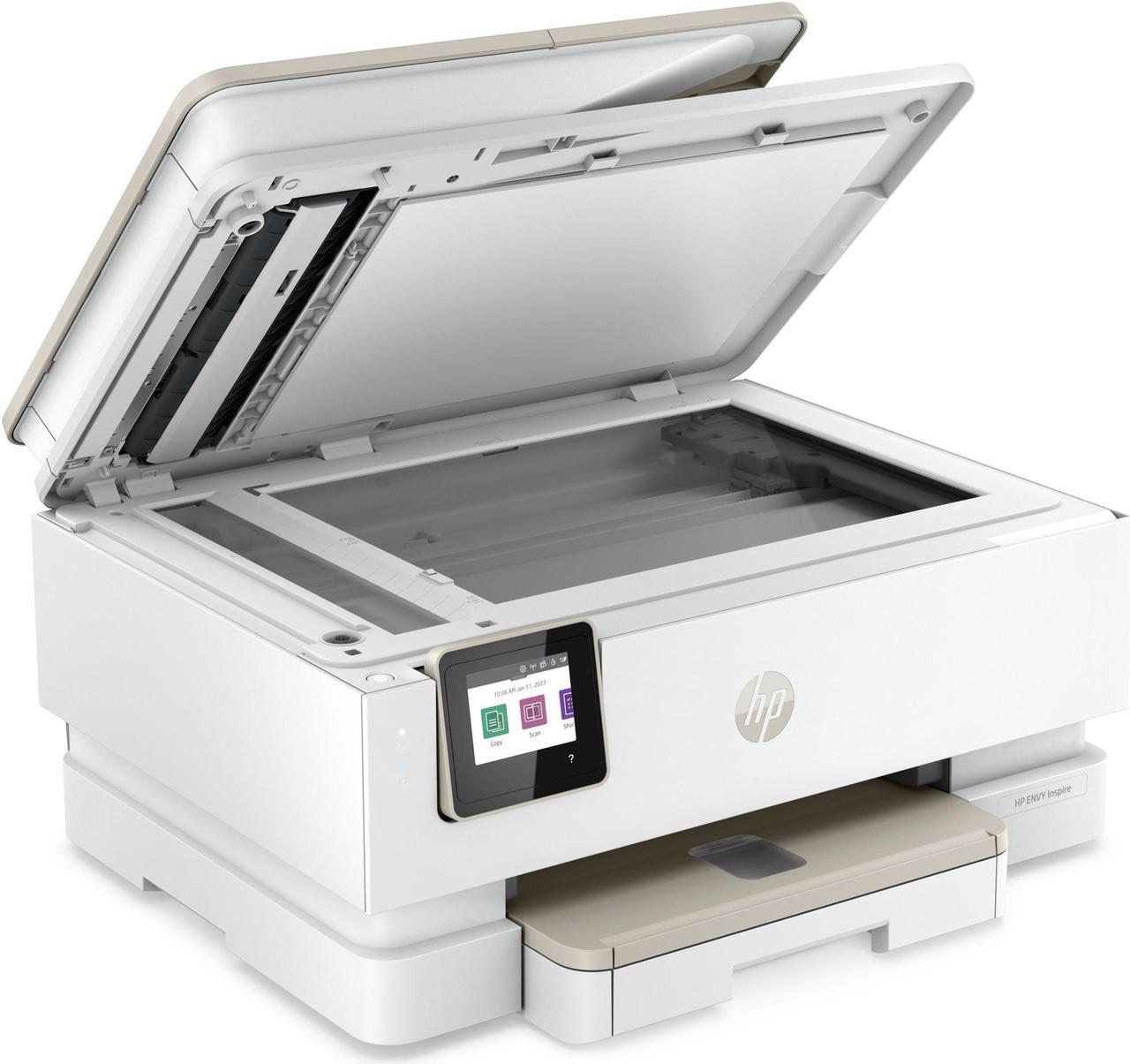 Alt view image 4 of 20 - HP Envy Inspire 7955e Wireless Color All-in-One Printer with Bonus 3 Months Instant Ink with HP+ (1W2Y8A) and Advance Photo Paper,-Glossy, 5x5 in, 20 sheets (49V50A)