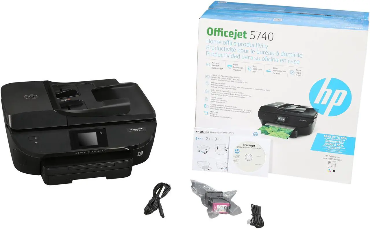 Alt view image 13 of 12 - HP Officejet 5740 ( B9S76A#B1H) Duplex 4800 x 1200 dpi USB/wireless color inkjet All-In-One Printer