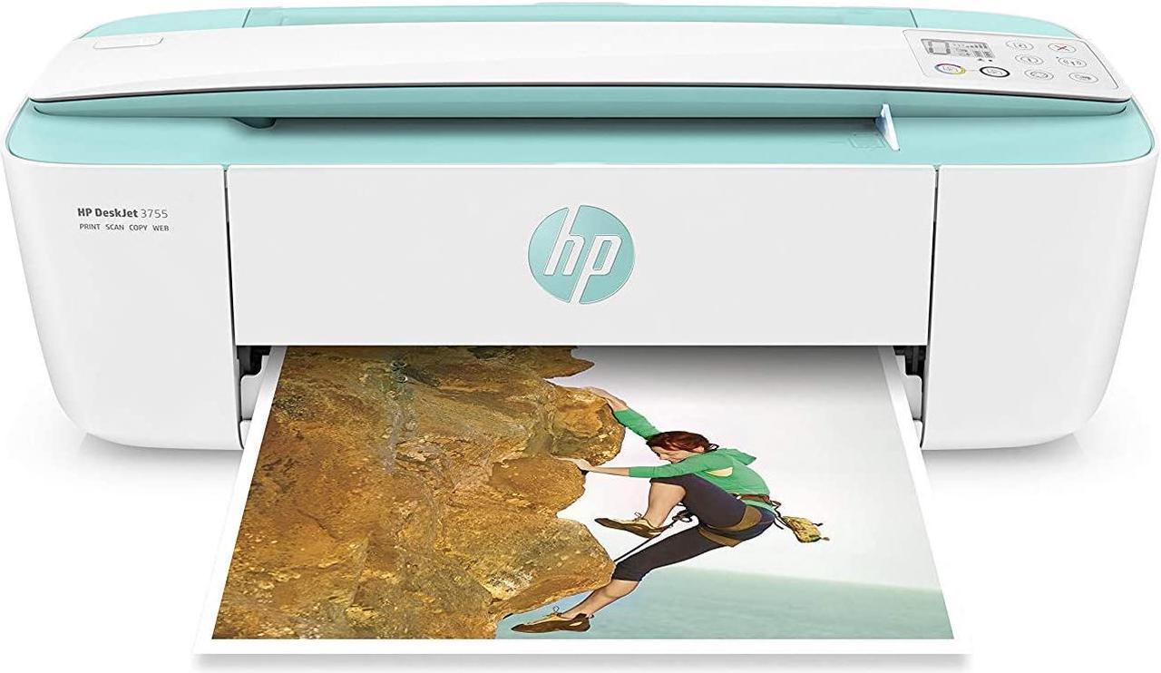 HP - DeskJet 3755 Wireless All-in-One Instant Ink Ready Inkjet Printer - Seagrass