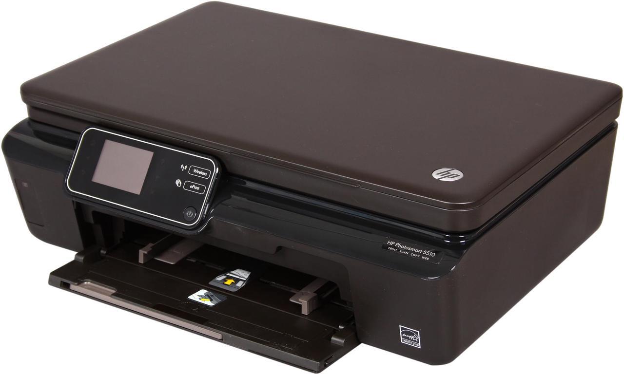 Main image of HP Photosmart 5510 CQ176A Up to 22 ppm Black Print Speed Up to 4800 x 1200 Color Print Quality USB / Wi-Fi Thermal Inkjet e-All-in-One Color Printer