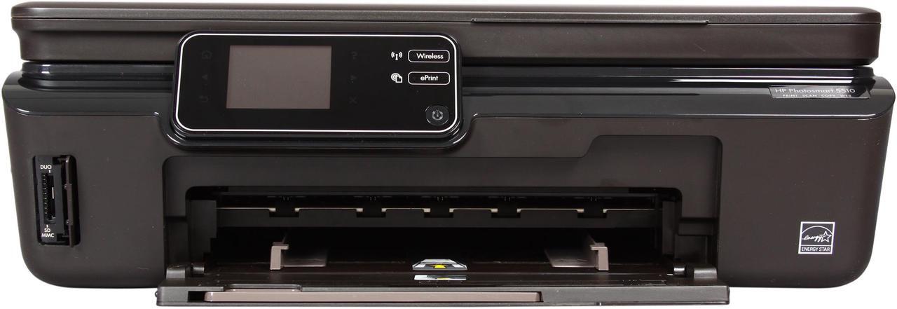 Alt view image 2 of 7 - HP Photosmart 5510 CQ176A Up to 22 ppm Black Print Speed Up to 4800 x 1200 Color Print Quality USB / Wi-Fi Thermal Inkjet e-All-in-One Color Printer