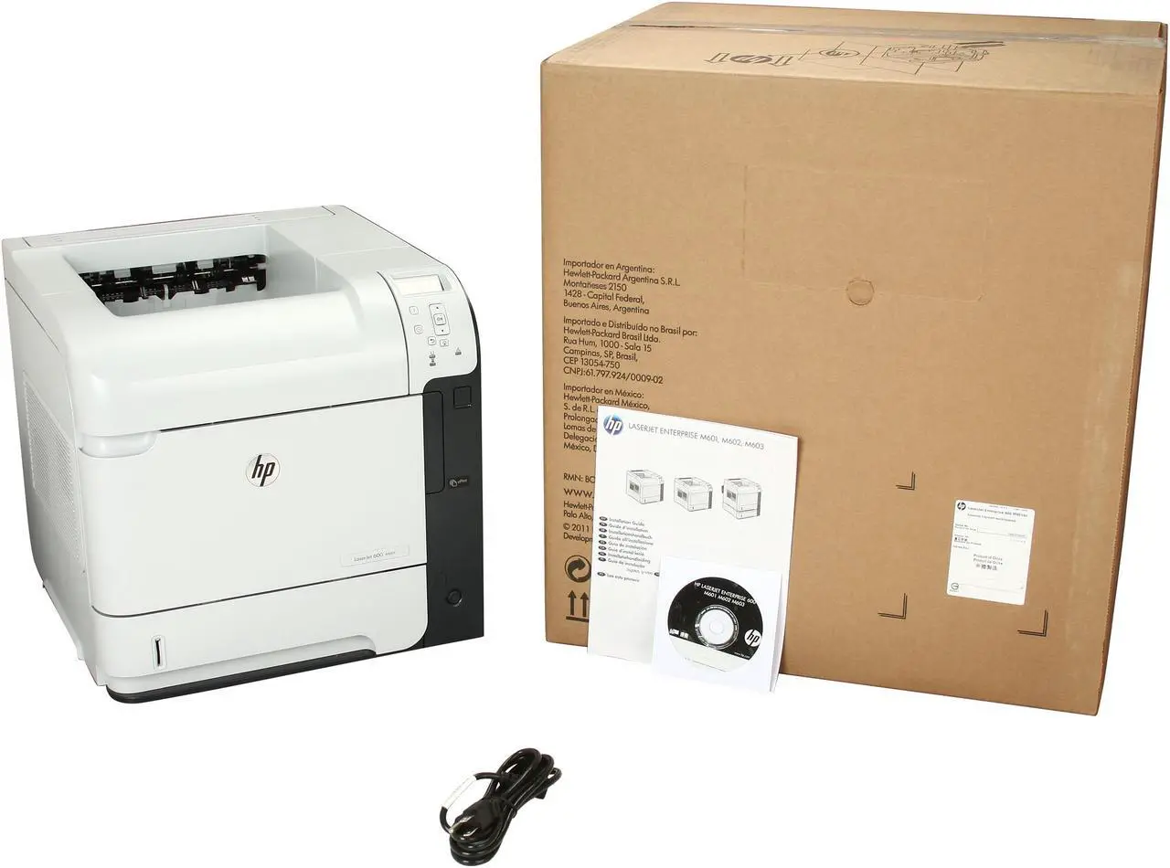 Alt view image 8 of 8 - HP LaserJet Enterprise 600 M601dn Workgroup Up to 45 ppm Monochrome Ethernet (RJ-45) / USB Laser Printer