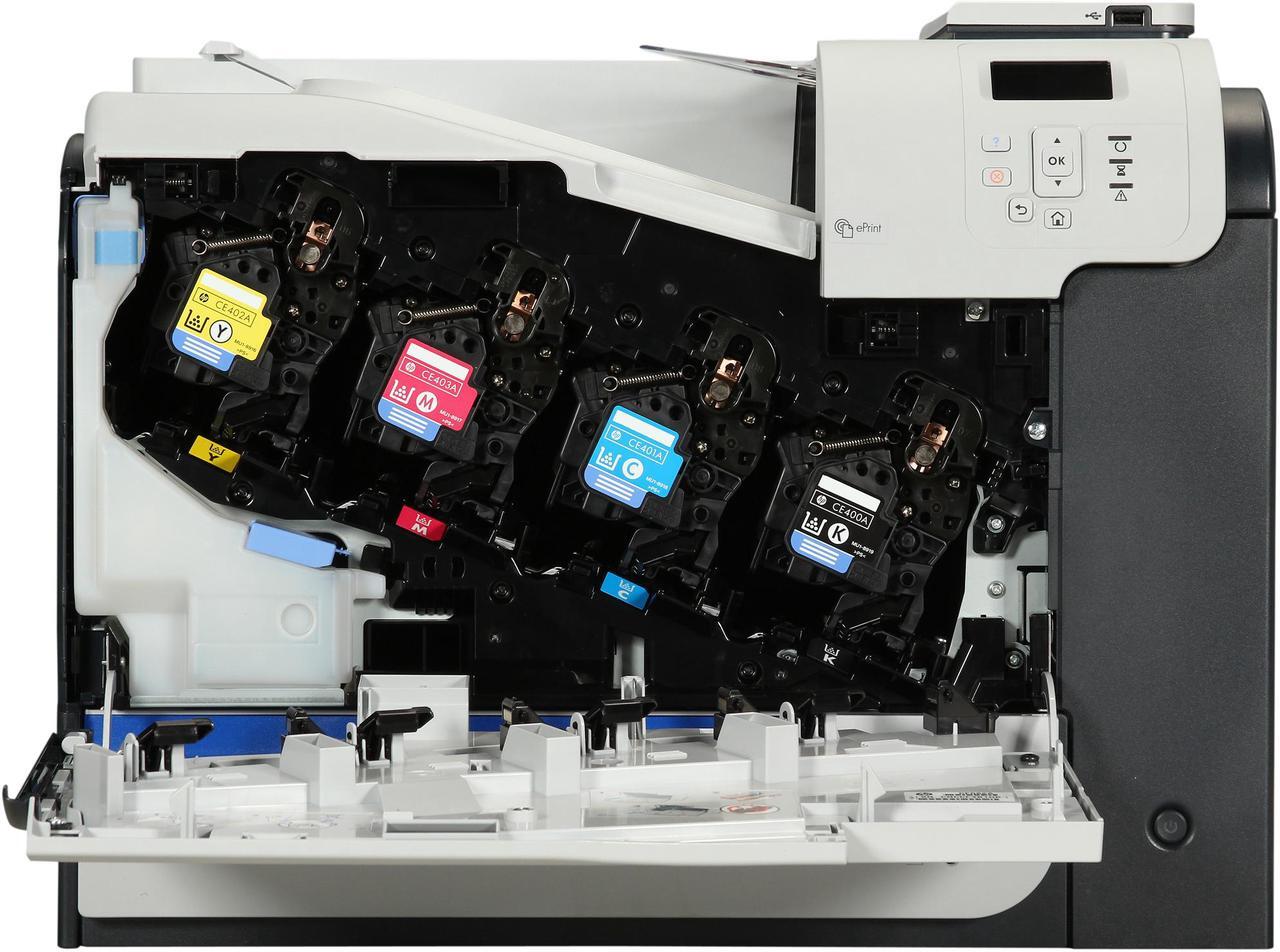 Alt view image 2 of 8 - HP LaserJet Enterprise 500 Color M551dn Workgroup Up to 33 ppm 1200 x 1200 dpi Color Print Quality Color Ethernet (RJ-45) / USB Laser Printer