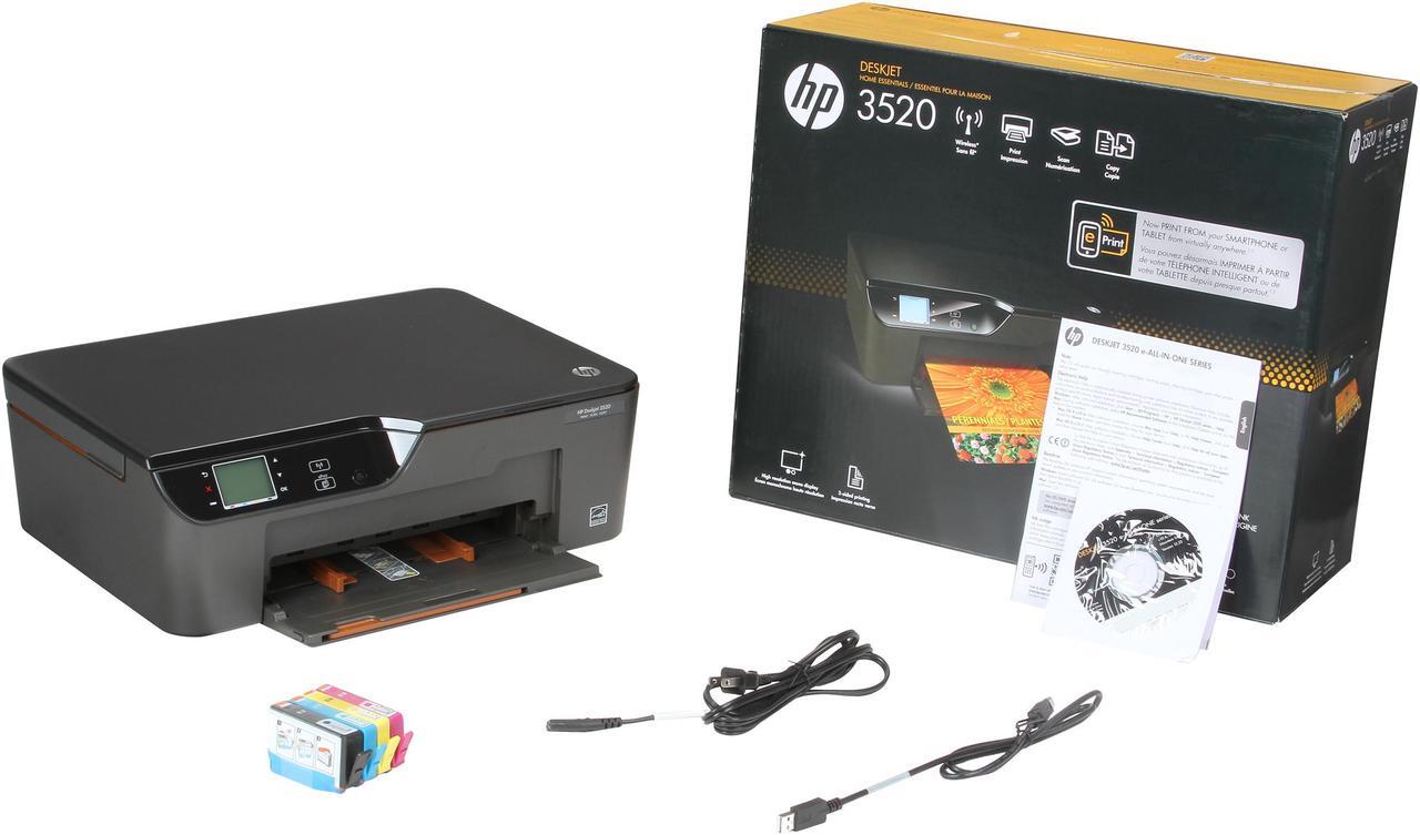 Alt view image 7 of 7 - HP Deskjet 3520 Up to 23 ppm Black Print Speed 4800 x 1200 dpi Color Print Quality USB / Wi-Fi Thermal Inkjet MFC / All-In-One Color Printer