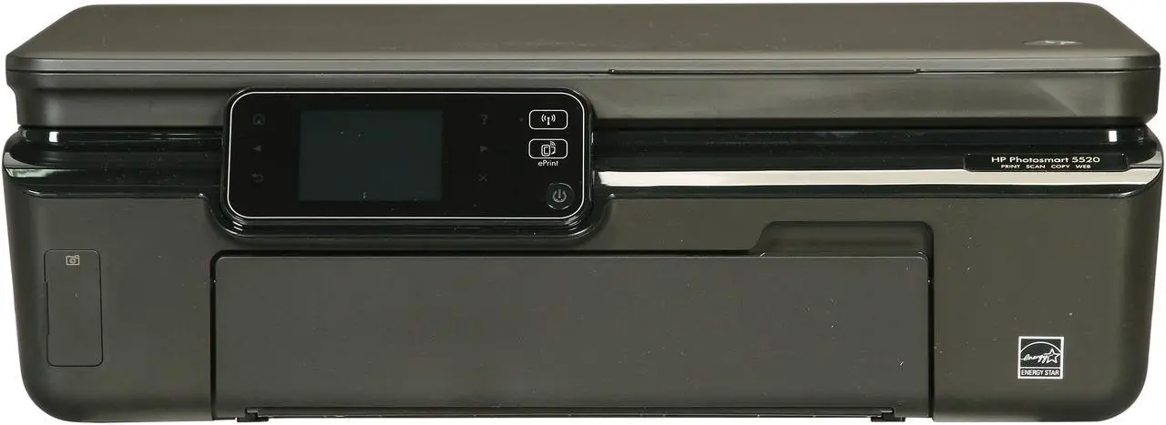 Alt view image 2 of 9 - HP Photosmart 5520 Up to 23 ppm Black Print Speed 4800 x 1200 dpi Color Print Quality USB / Wi-Fi Thermal Inkjet MFC / All-In-One Color Printer