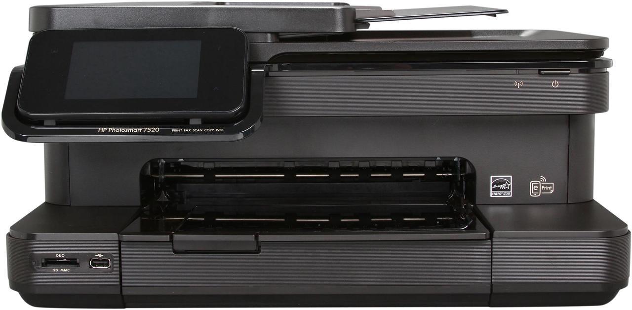 Alt view image 2 of 7 - HP Photosmart 7520 Up to 34 ppm Black Print Speed 9600 x 2400 dpi Color Print Quality USB / Wi-Fi InkJet MFC / All-In-One Color Printer
