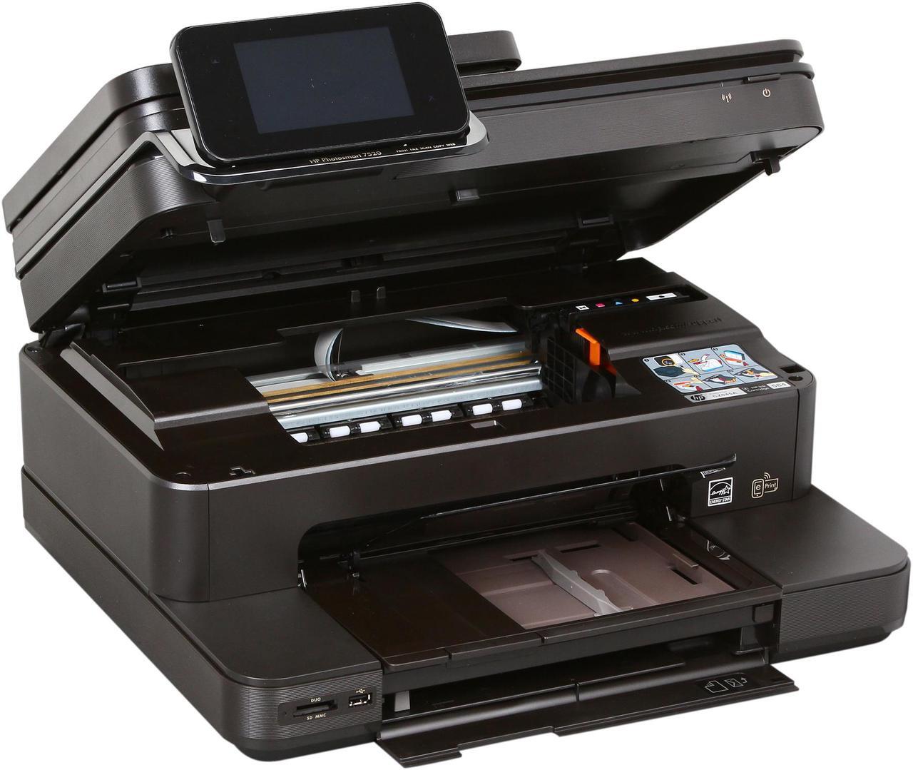 Alt view image 5 of 7 - HP Photosmart 7520 Up to 34 ppm Black Print Speed 9600 x 2400 dpi Color Print Quality USB / Wi-Fi InkJet MFC / All-In-One Color Printer
