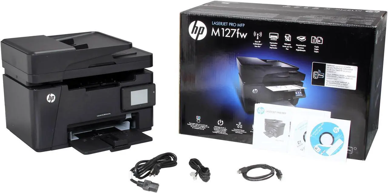 Alt view image 9 of 9 - HP LaserJet Pro M127fw (CZ183A) Up to 21 ppm 600 x 600 dpi Monochrome USB/Ethernet/Wireless All-in-One Laser Printer