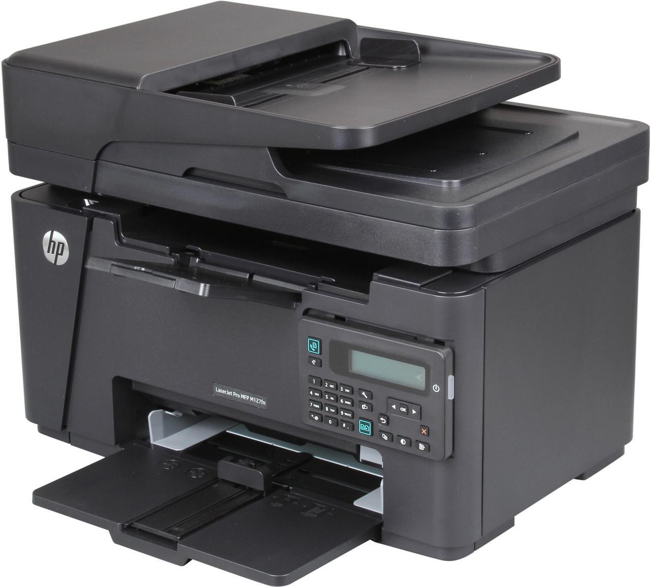 Main image of HP LaserJet Pro M127fn (CZ181A) Up to 21 ppm 600 x 600 dpi USB / Ethernet / Mobile Monochrome Laser All-in-One Printer