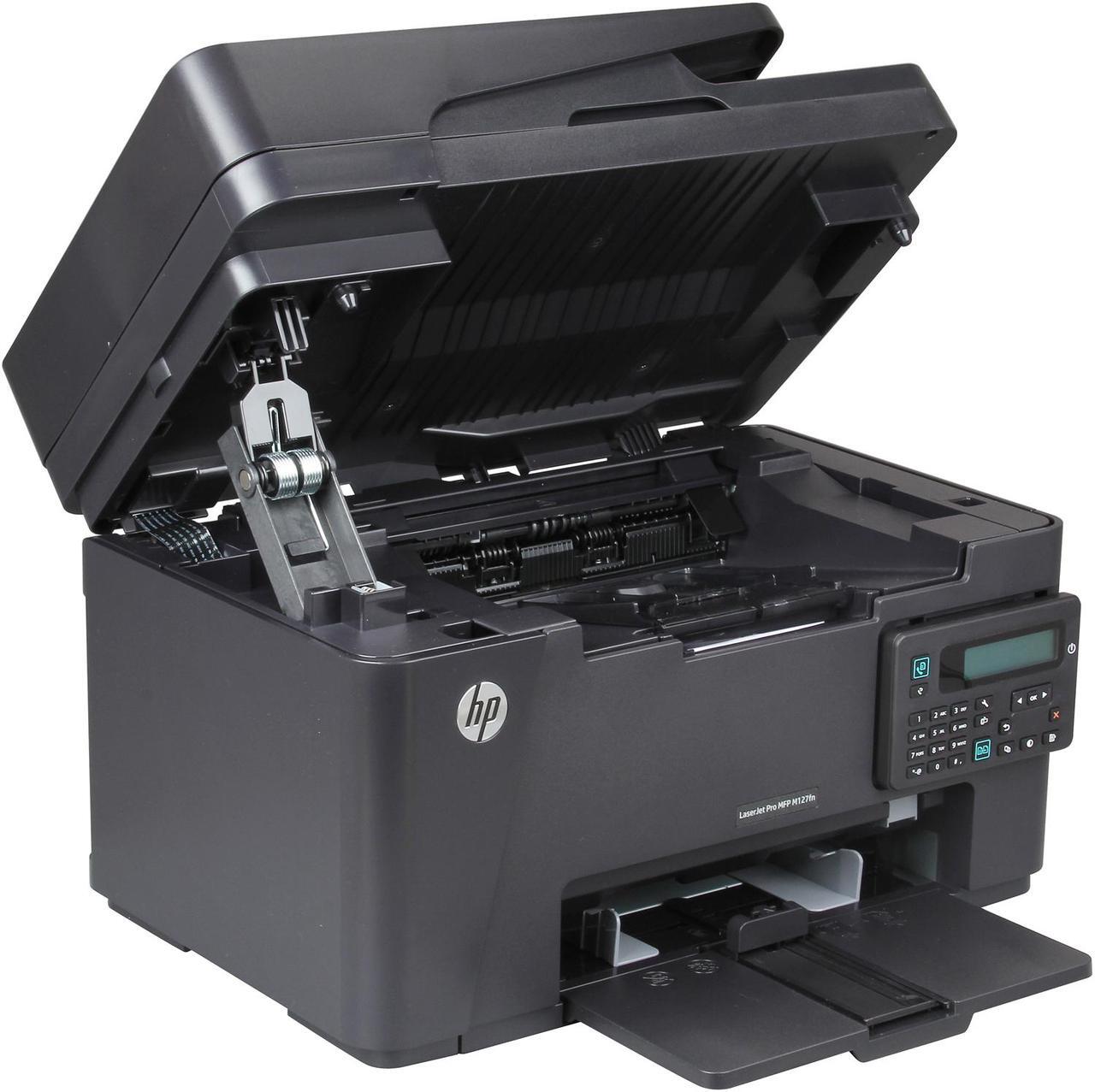 Alt view image 7 of 9 - HP LaserJet Pro M127fn (CZ181A) Up to 21 ppm 600 x 600 dpi USB / Ethernet / Mobile Monochrome Laser All-in-One Printer