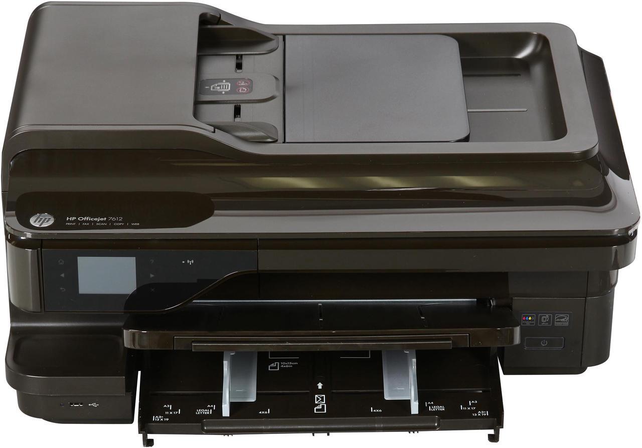Alt view image 3 of 10 - HP Officejet 7612 Wide Format (G1X85A) Duplex 4800 dpi x 1200 dpi wireless/USB color Inkjet All-In-One Printer