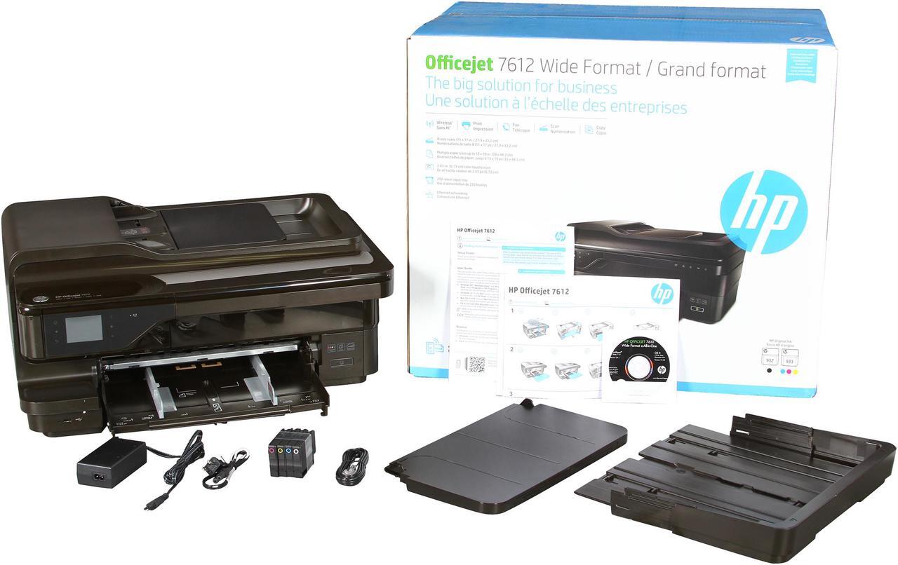 Alt view image 10 of 10 - HP Officejet 7612 Wide Format (G1X85A) Duplex 4800 dpi x 1200 dpi wireless/USB color Inkjet All-In-One Printer