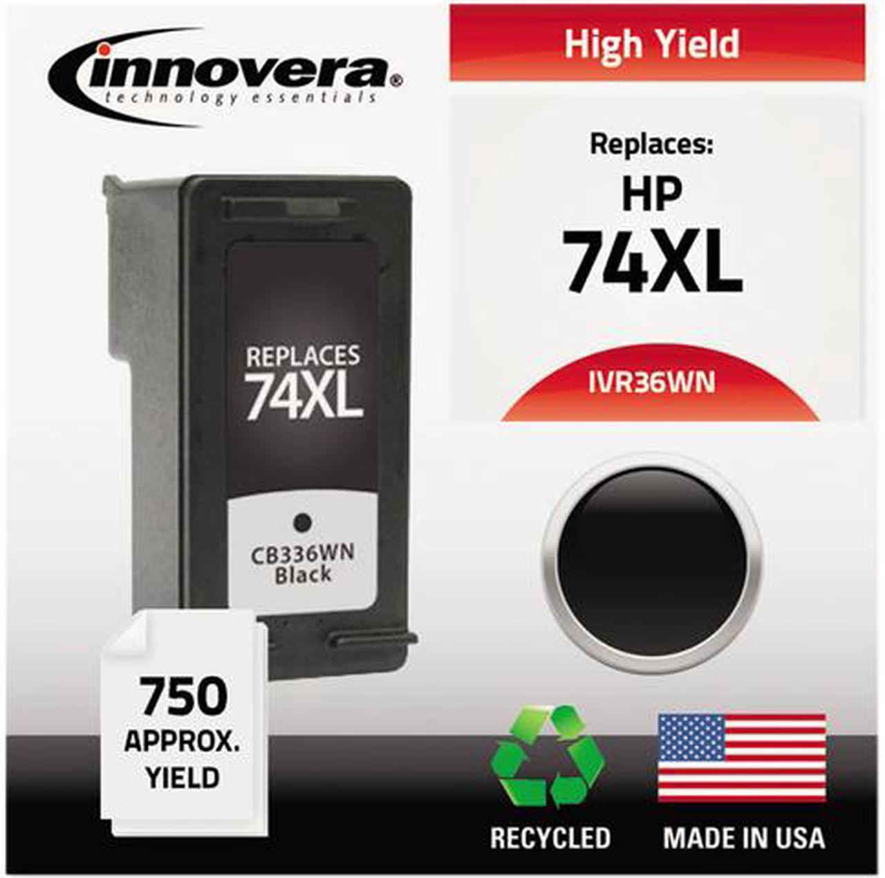 Main image of Innovera IVR36WN Black Ink Cartridge, Replacement for HP CB336WN (HP 74XL)