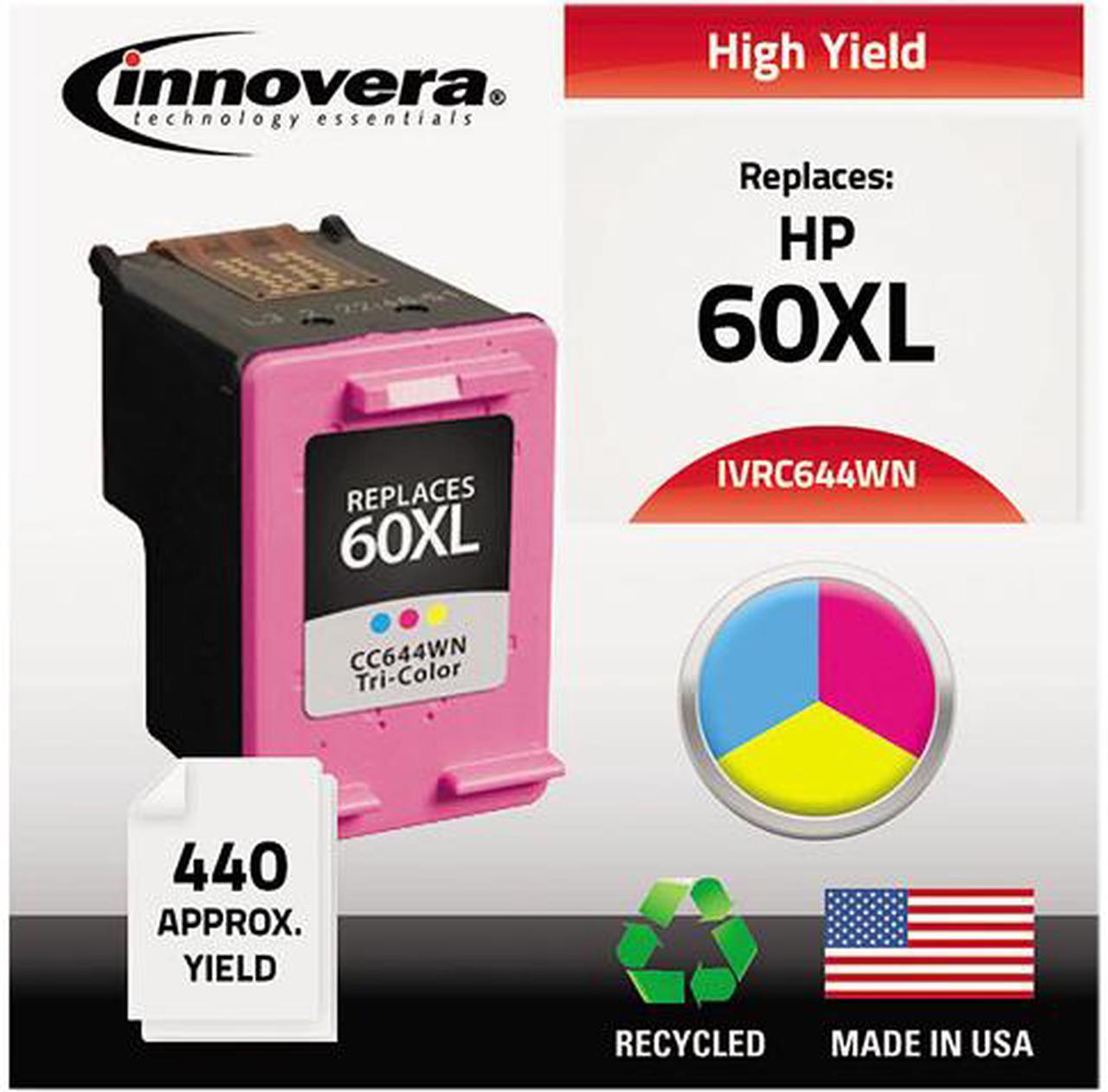 Main image of Innovera IVRC644WN 3 Colors Ink Cartridge, Replacement for HP CC644WN (HP 60XL)