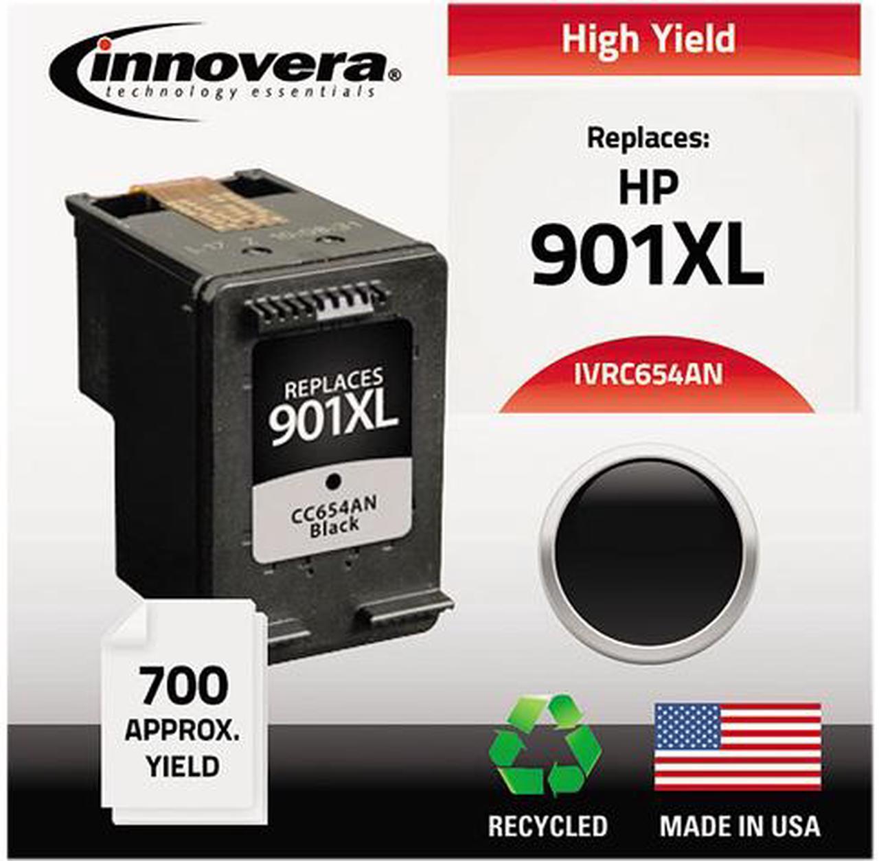 Main image of Innovera IVRC654AN Black Ink Cartridge, Replacement for HP CC654AN (HP 901XL)