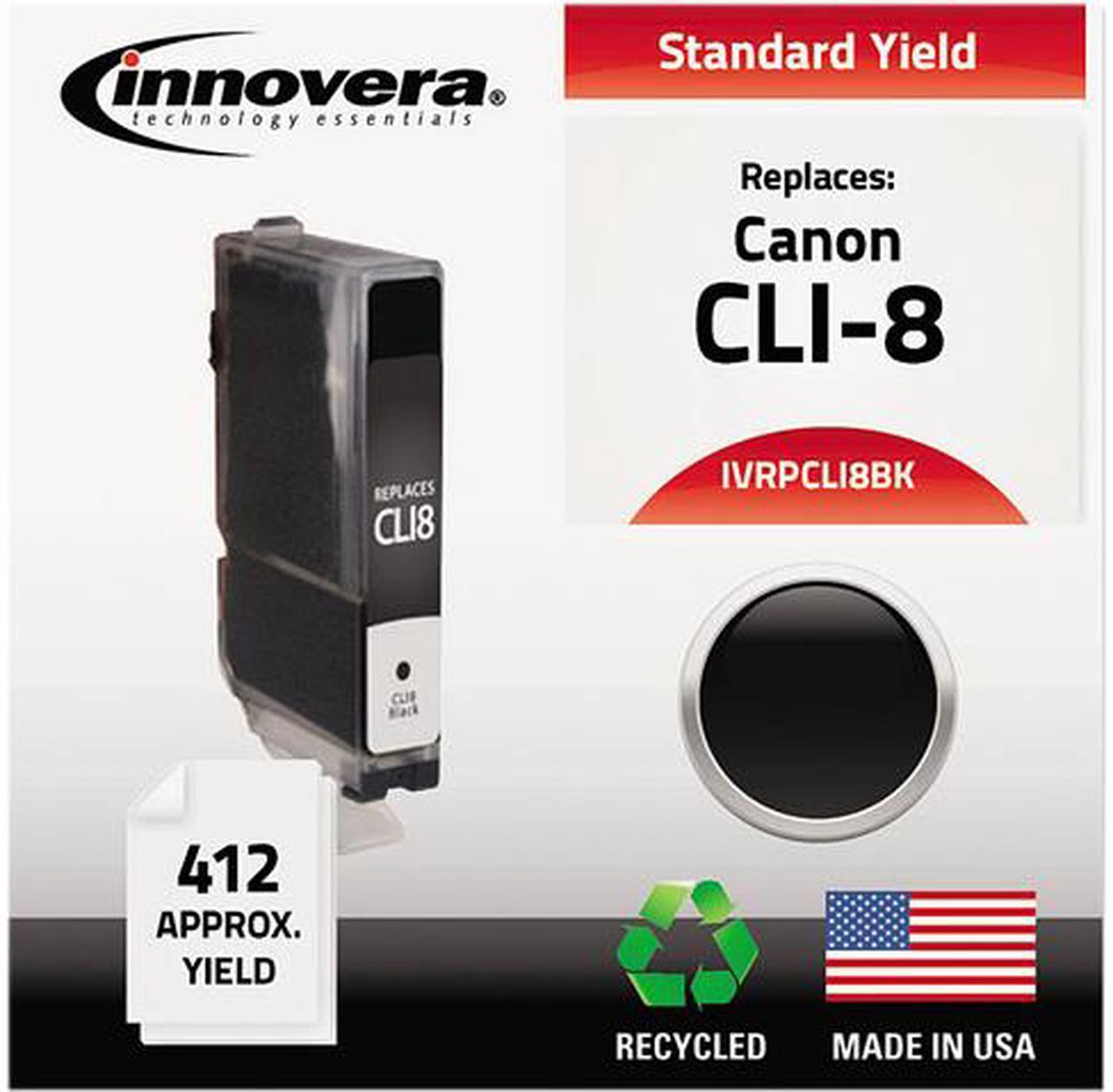 Main image of Innovera IVRPCLI8BK Black Ink Cartridge, Replacement for 0620B002 (CLI-8BK)