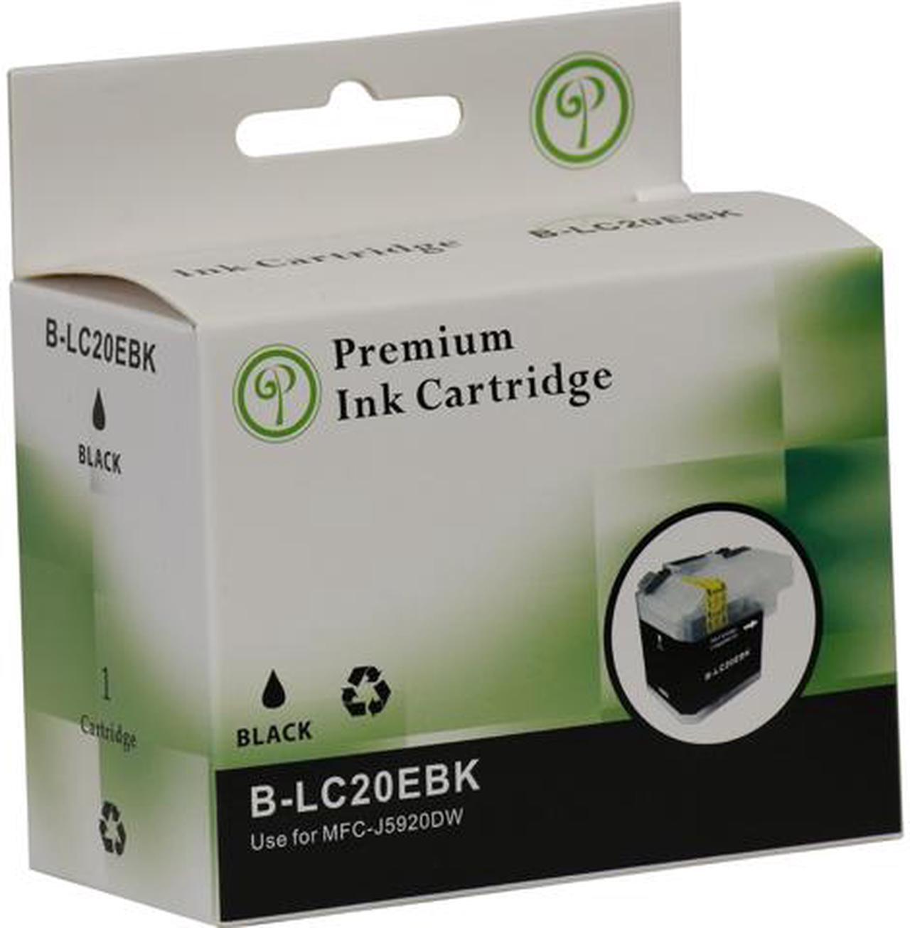 Main image of Green Project B-LC20EBK Black Ink Cartridge Compatible for Brother LC 20E