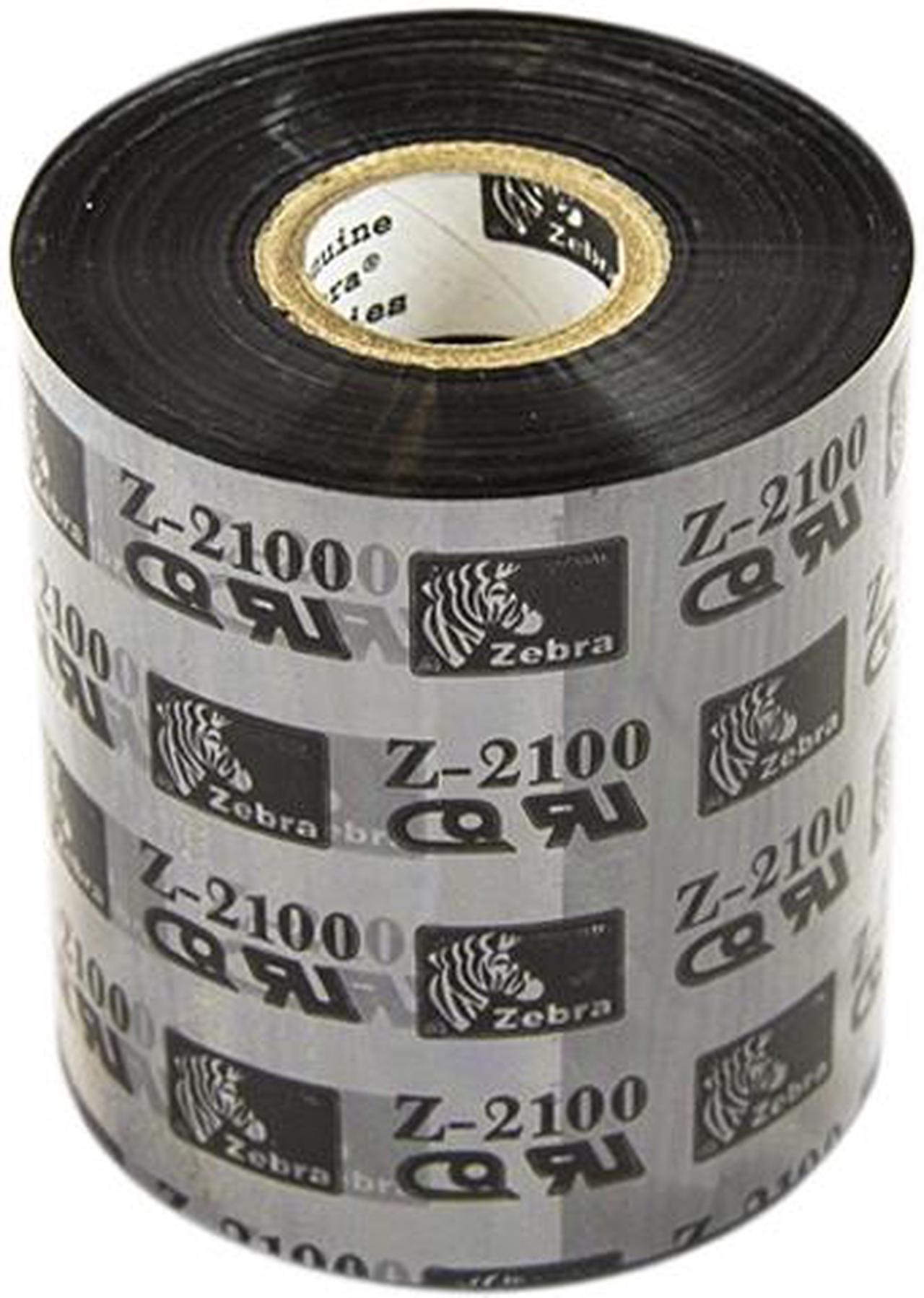 Main image of Zebra 02100BK08045 Wax Ribbon, 3.15" x 1476 ft., 2100 High Performance, 1.00" Core